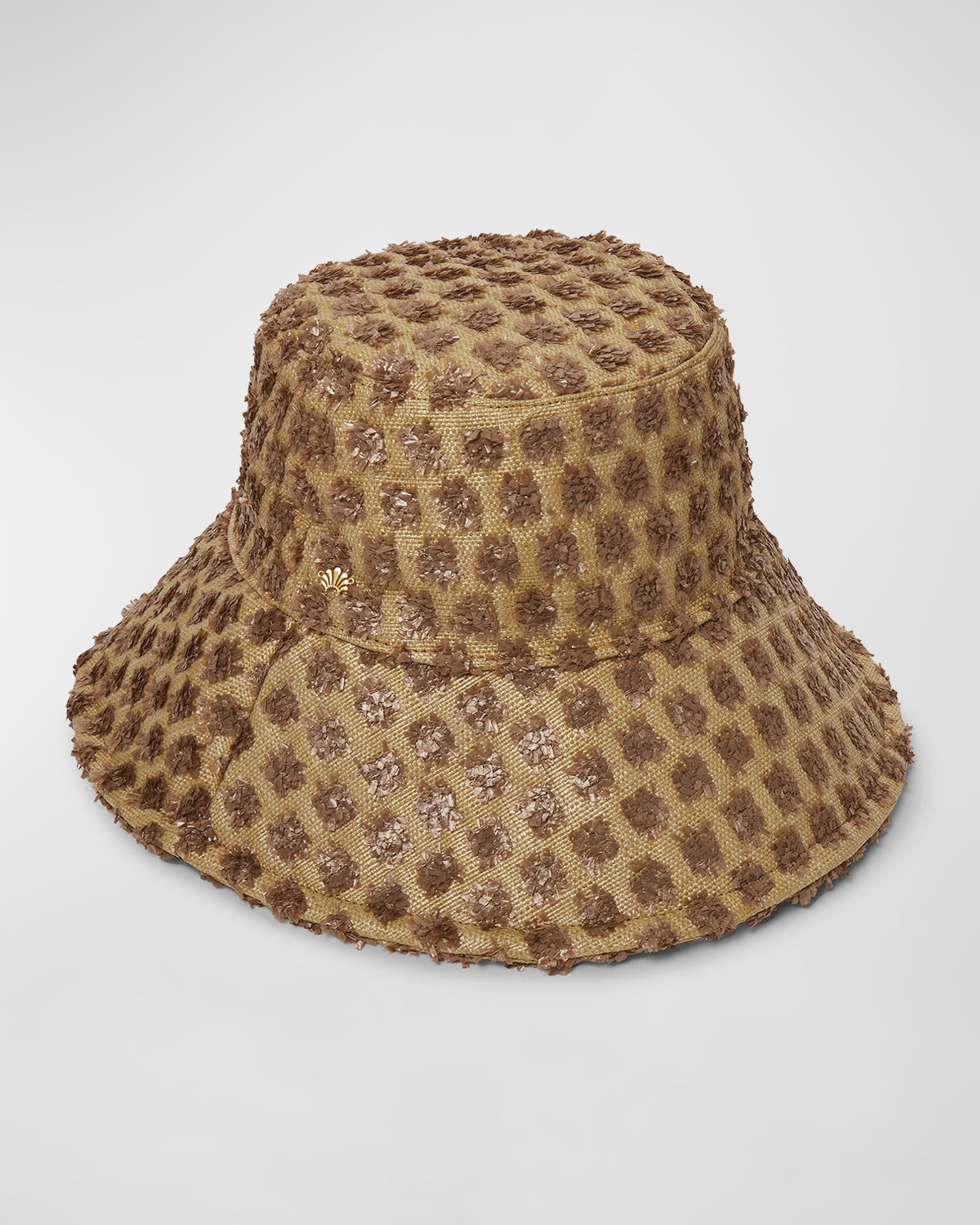 Lele Sadoughi Dotted Raffia Long-Brim Bucket Hat Lele Sadoughi Women main image 2