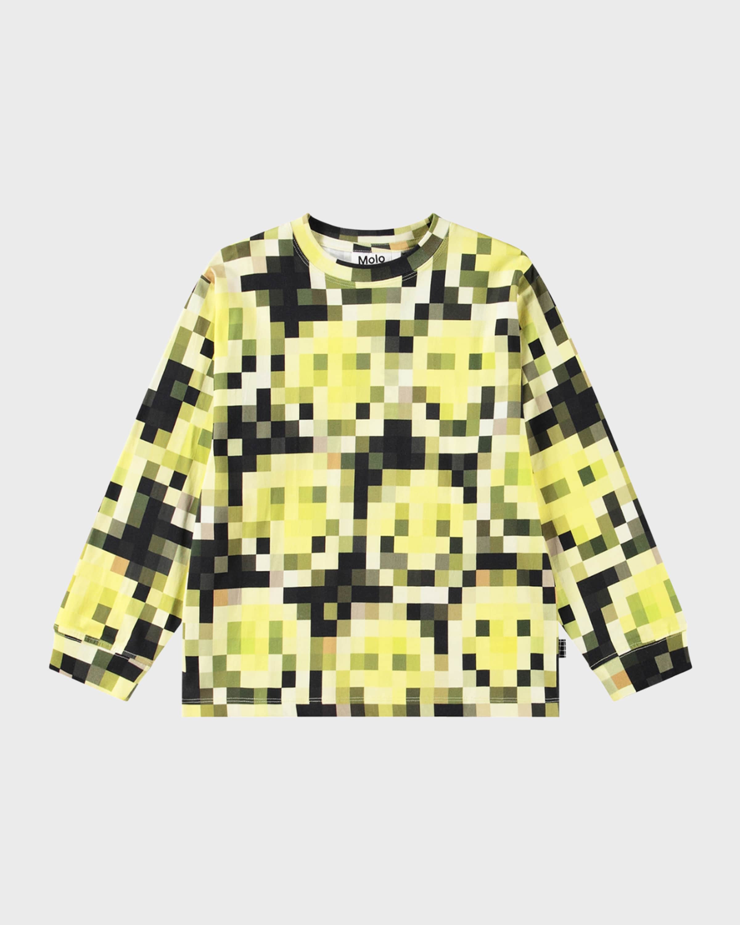 Molo Boy's Rube Pixelated Graphic Sweatshirt, Size 8-12