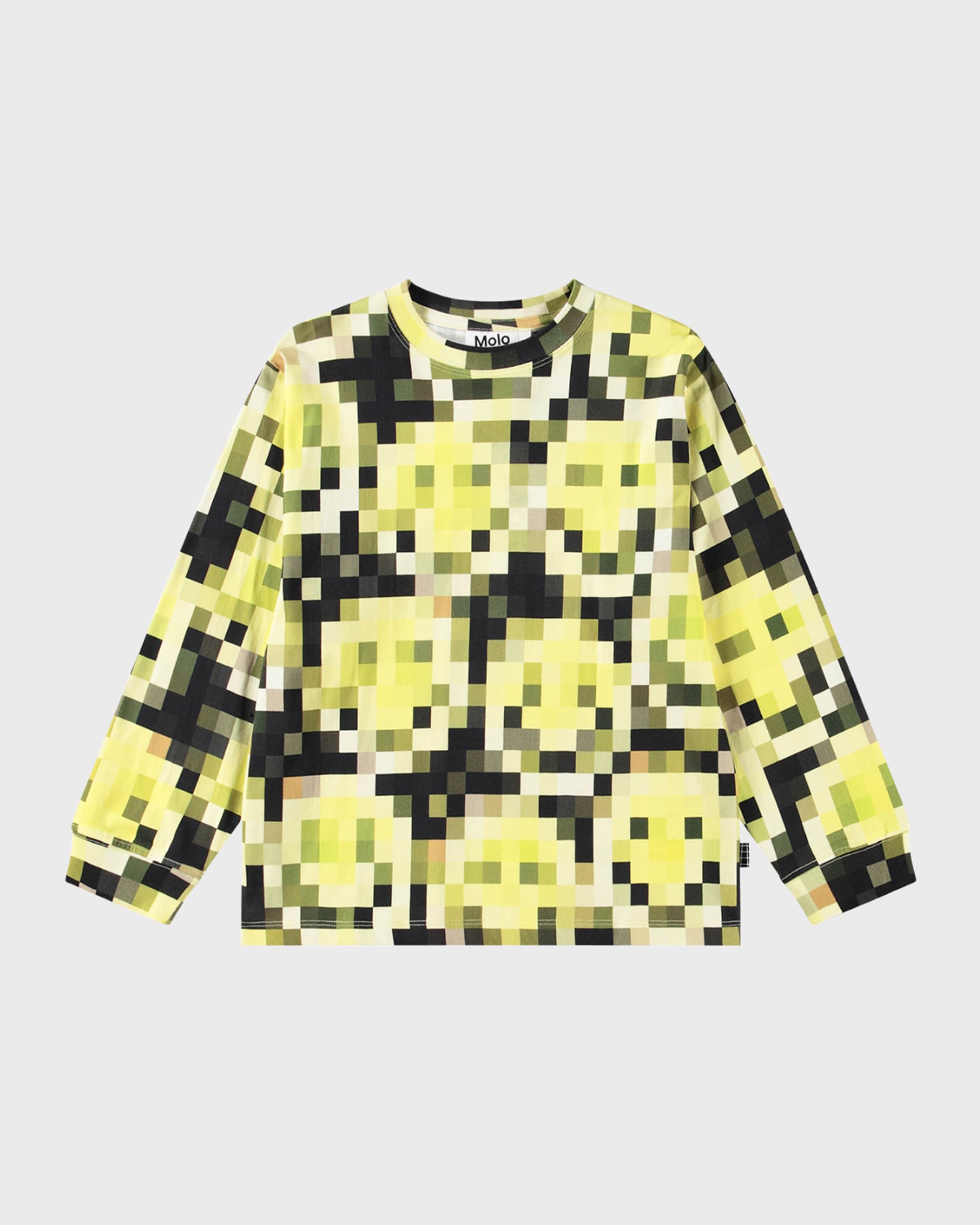 Molo Boy's Rube Pixelated Graphic Sweatshirt, Size 4-6