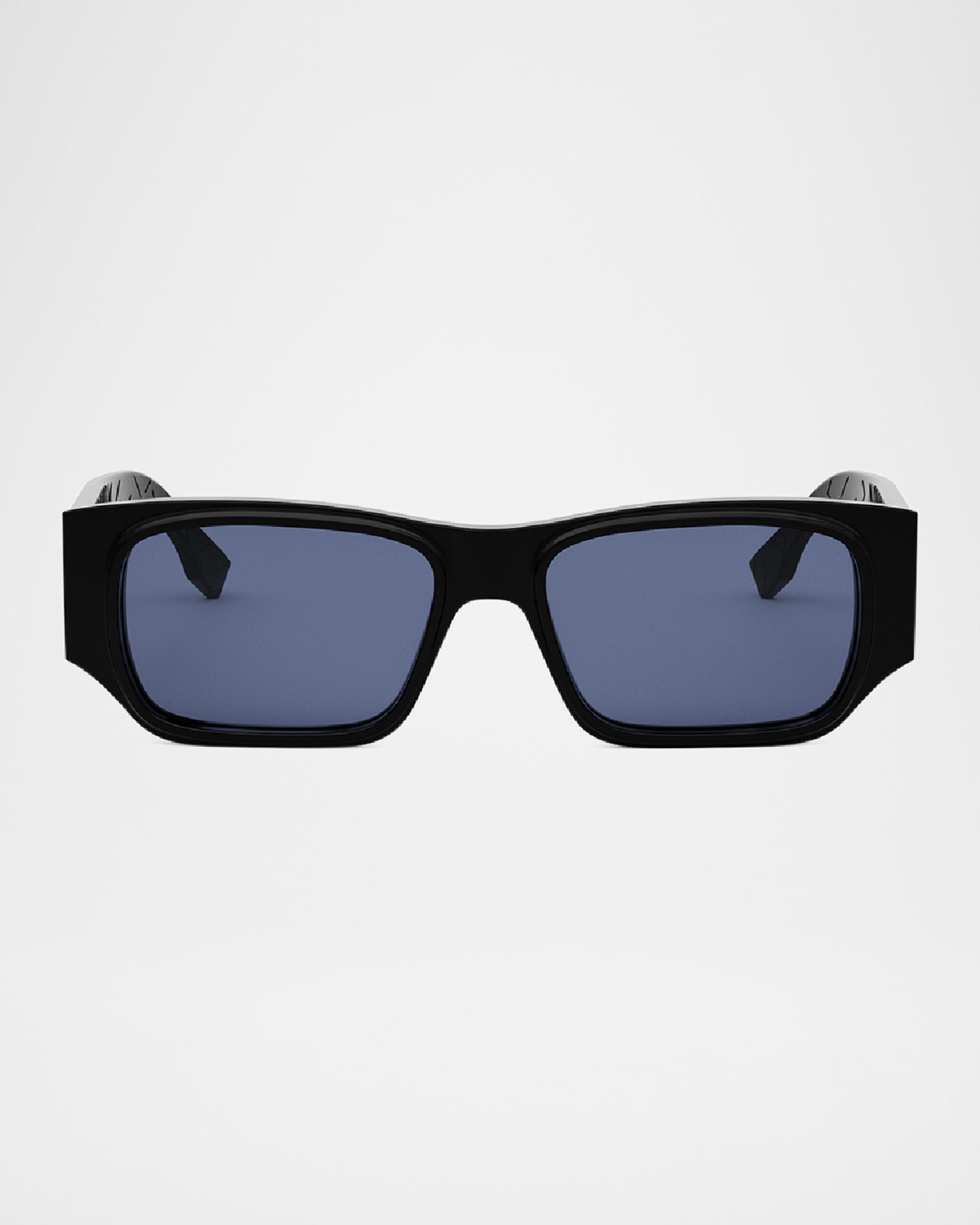 Fendi Men's FF Squared Rectangle Sunglasses | Neiman Marcus