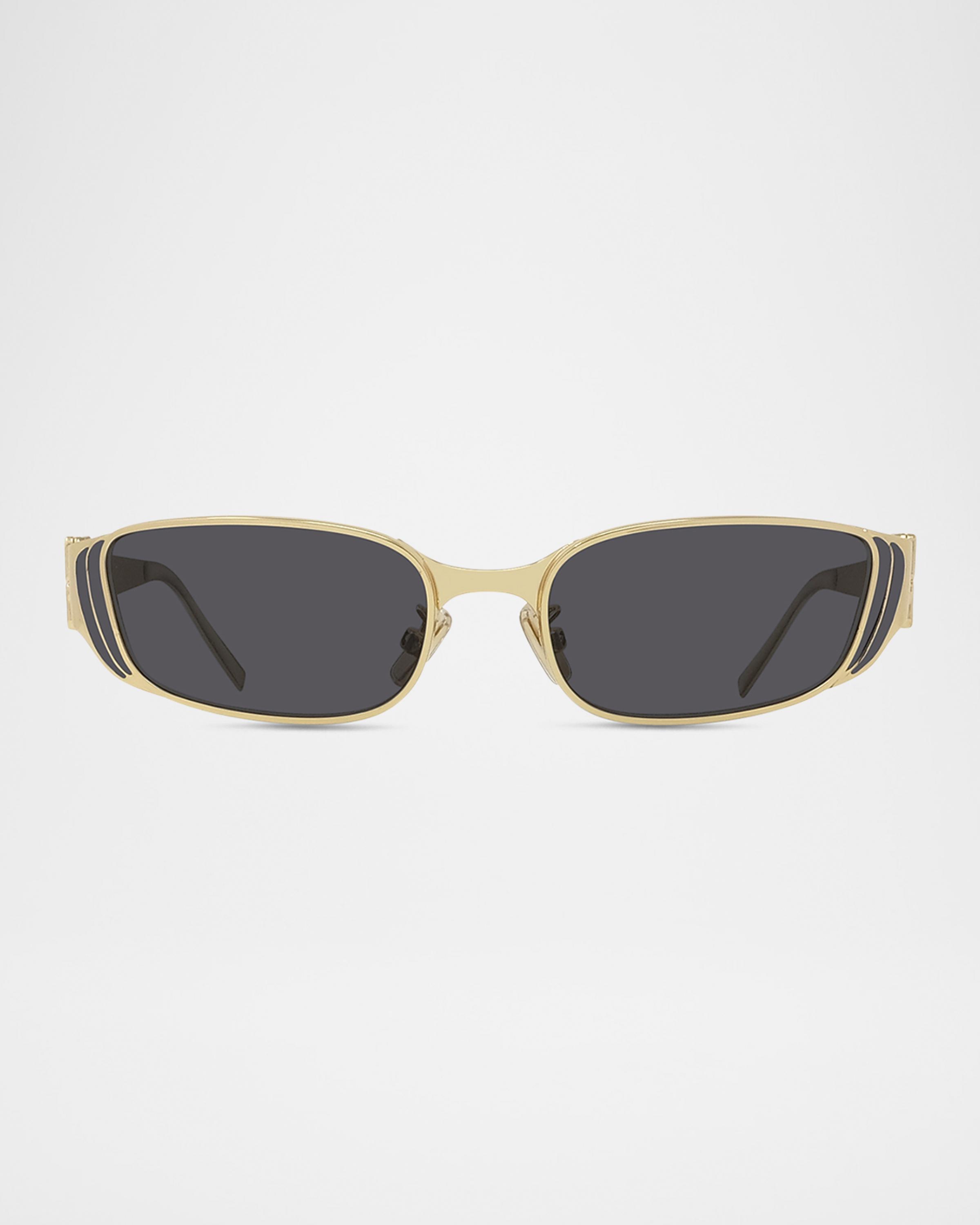 Givenchy 4G Liquid Metal and Nylon Rectangle Sunglasses | Neiman