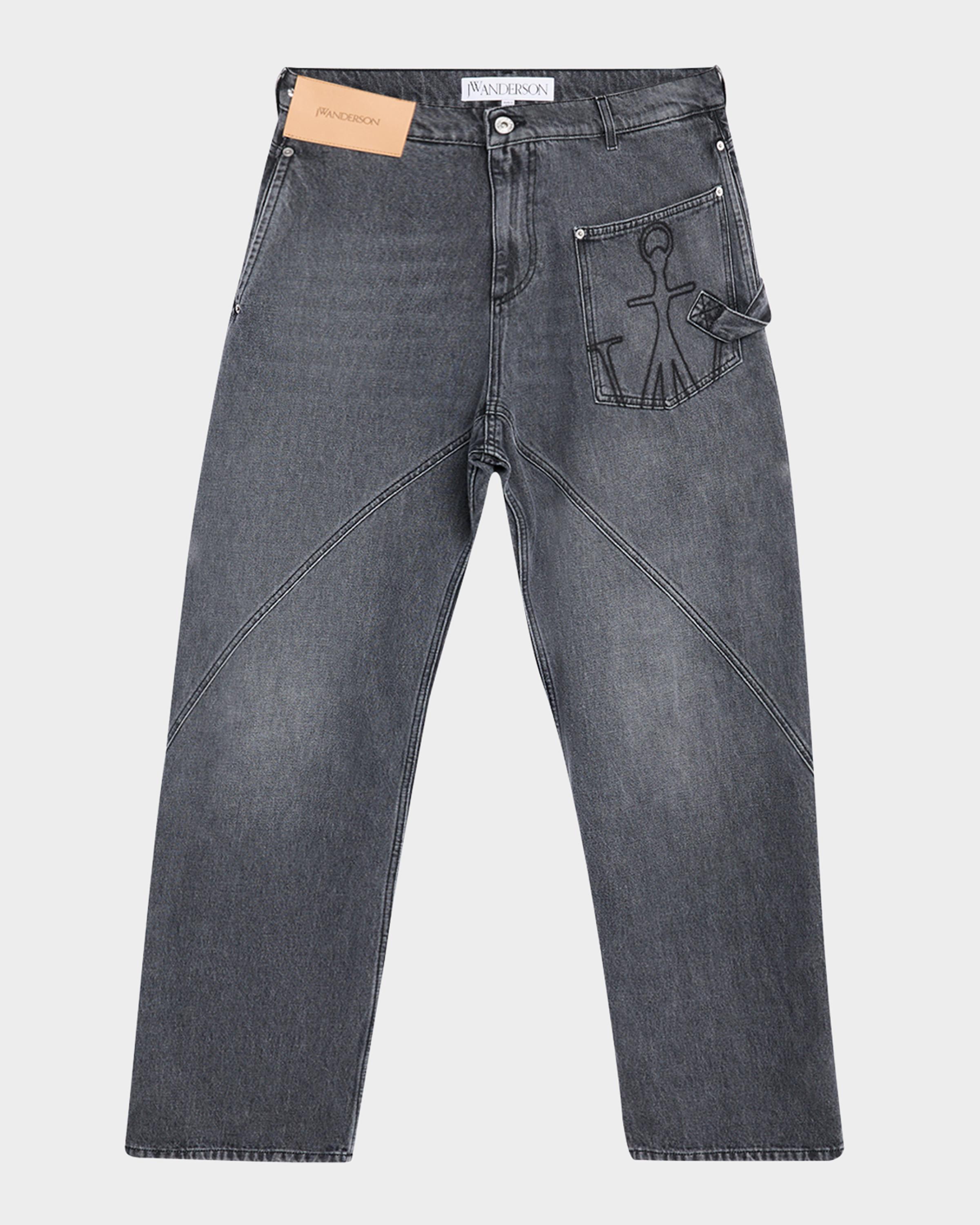 JW Anderson Men's Twisted Workwear Jeans | Neiman Marcus