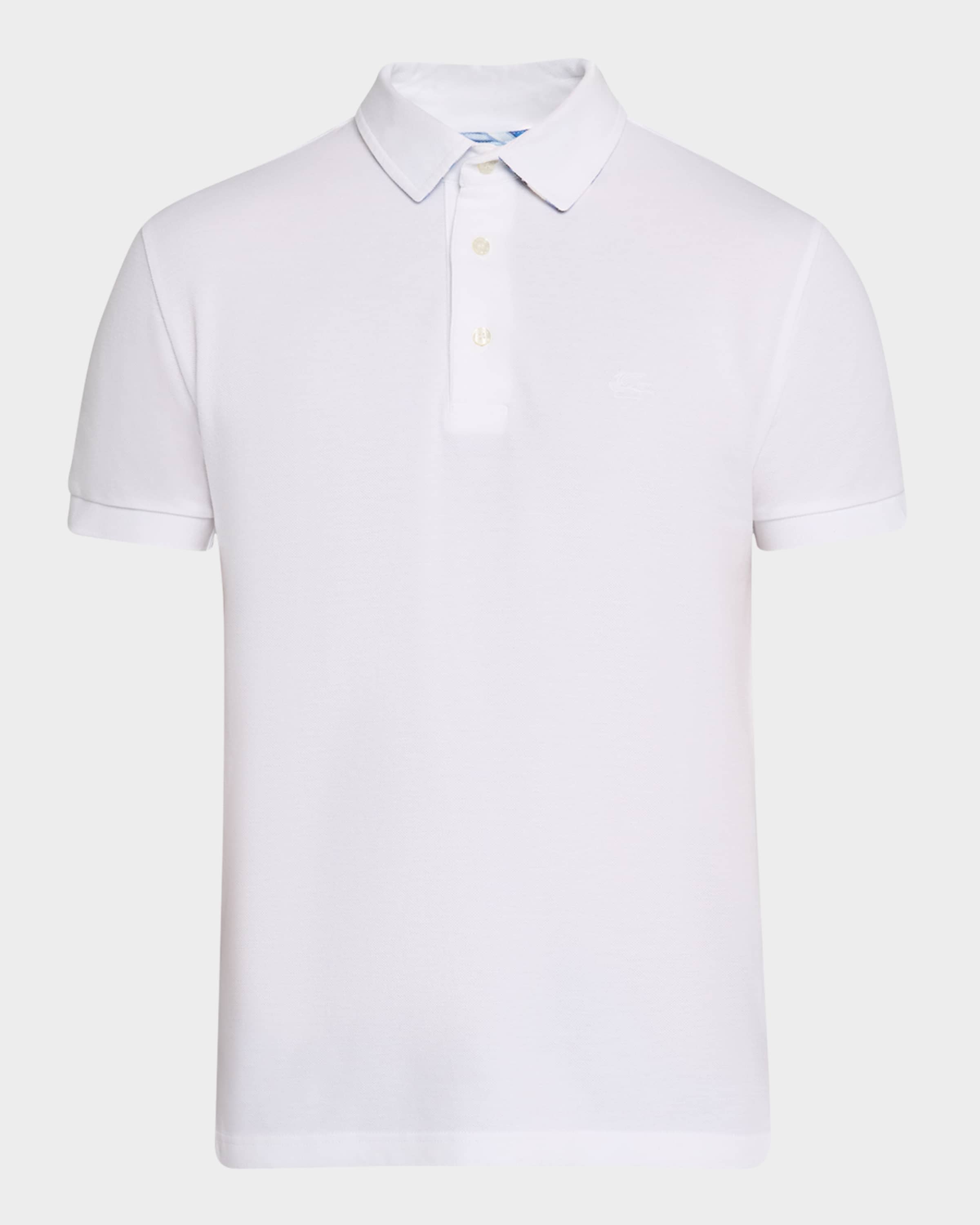 Etro Men's Printed-Undercollar Polo Shirt | Neiman Marcus