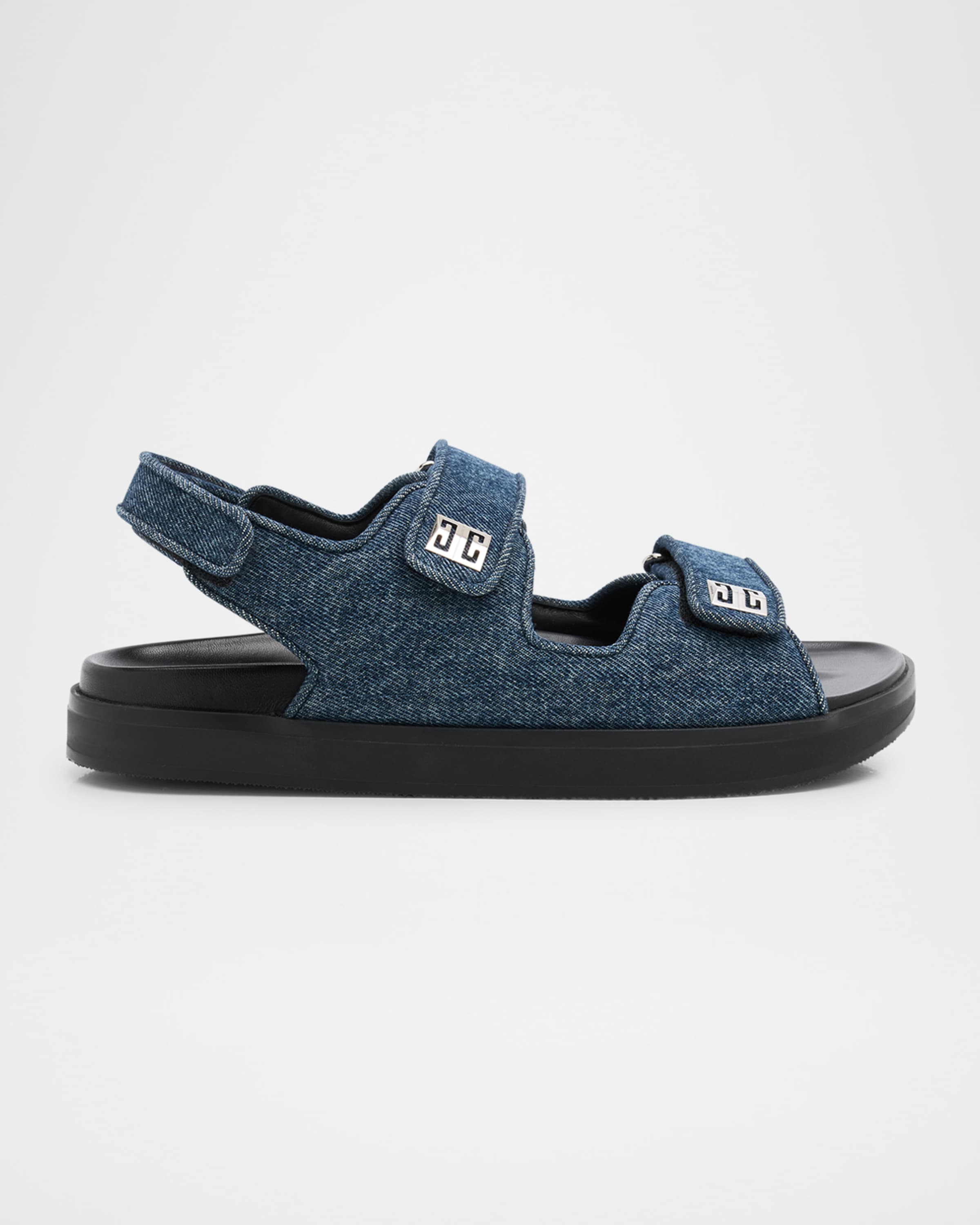 サンダル・ミュール GIVENCHY '4G' sandals Givenchy 4G Denim Strap Flat Sandals | Neiman Marcus