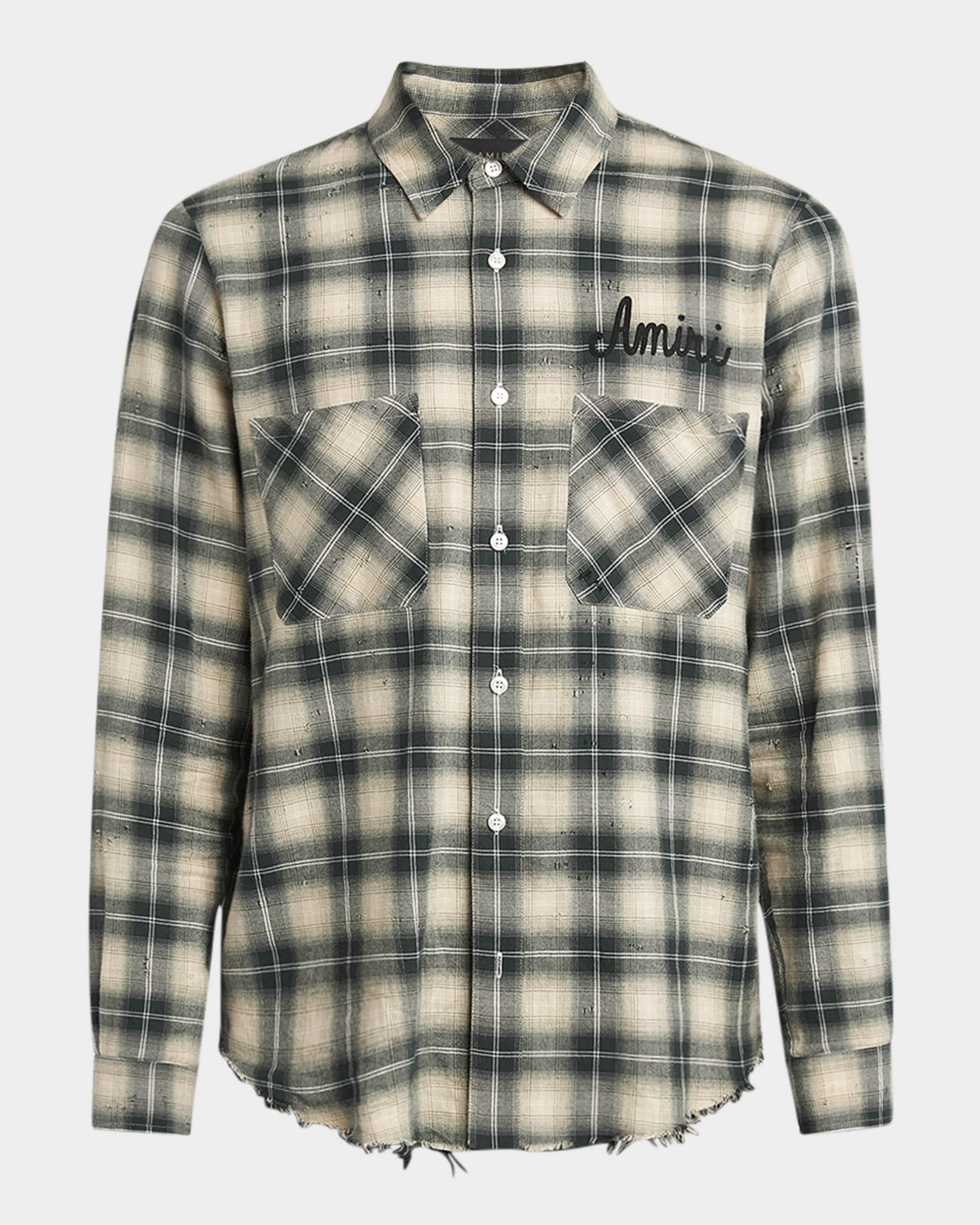 Amiri Men's Shotgun Flannel Button-Down Shirt | Neiman Marcus