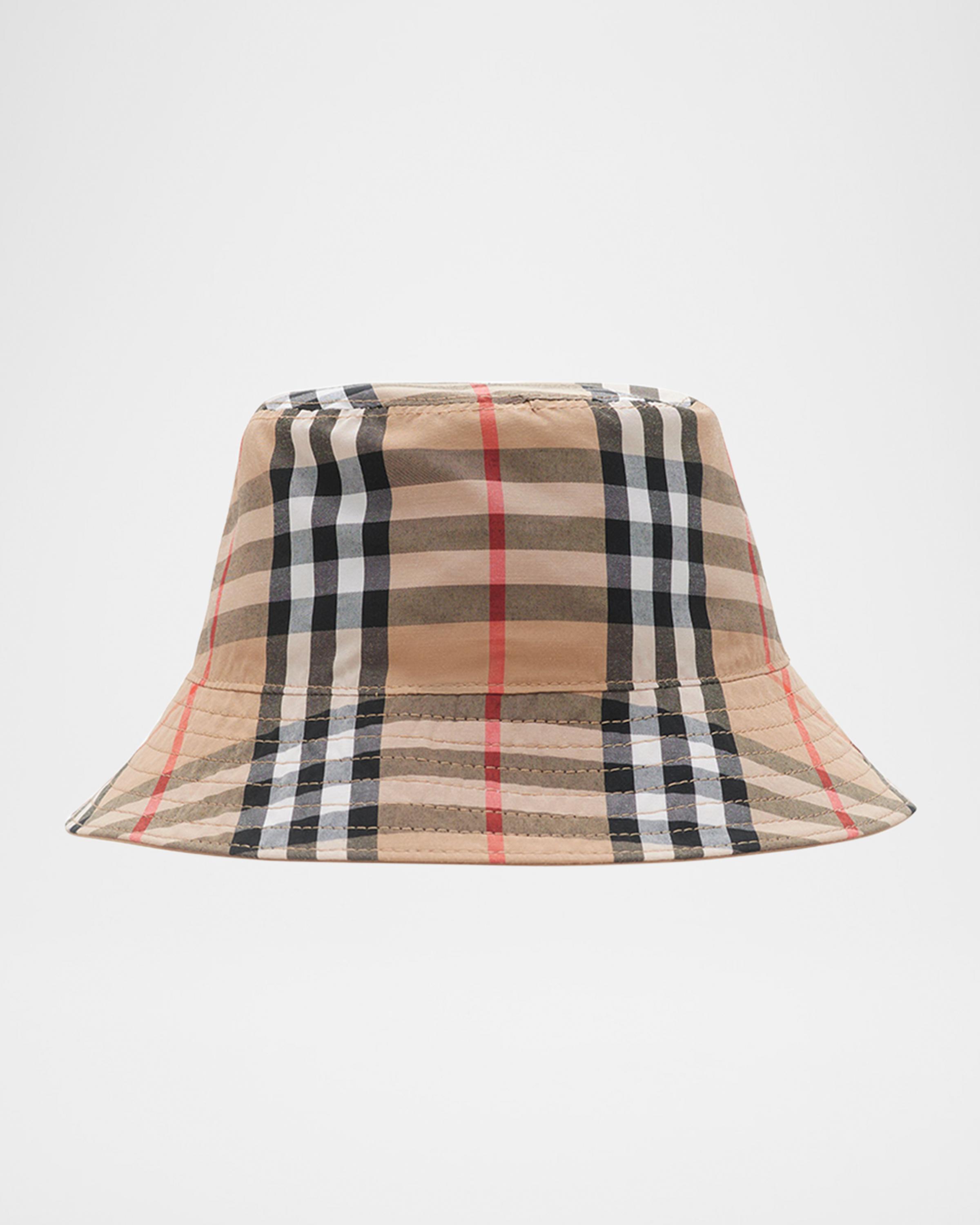 Burberry Kid's Check Bucket Hat, Size S-M | Neiman Marcus