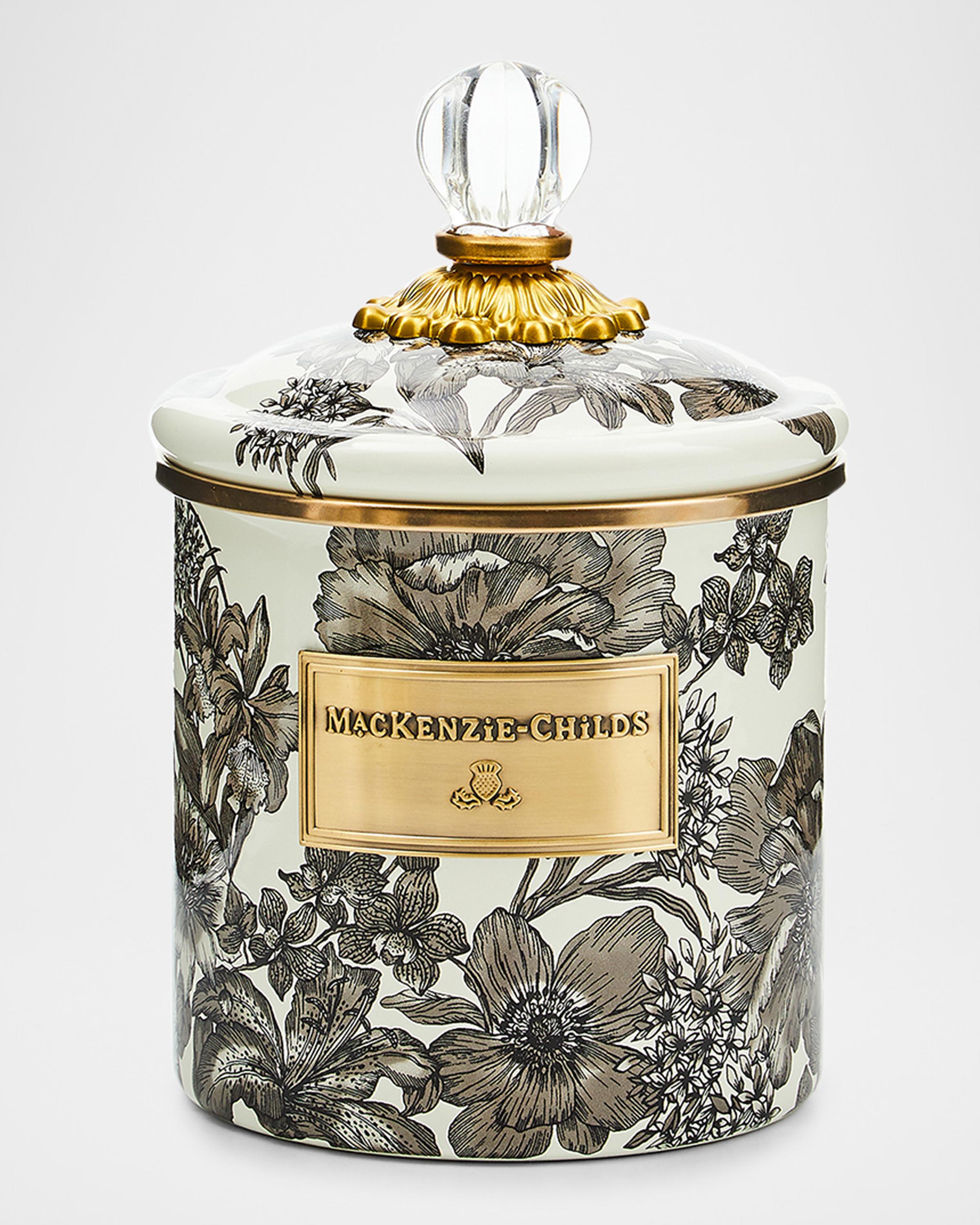 English Garden キャニスター 缶 小物入れ MacKenzie-Childs Sterling English Garden Small Canister, 38 oz