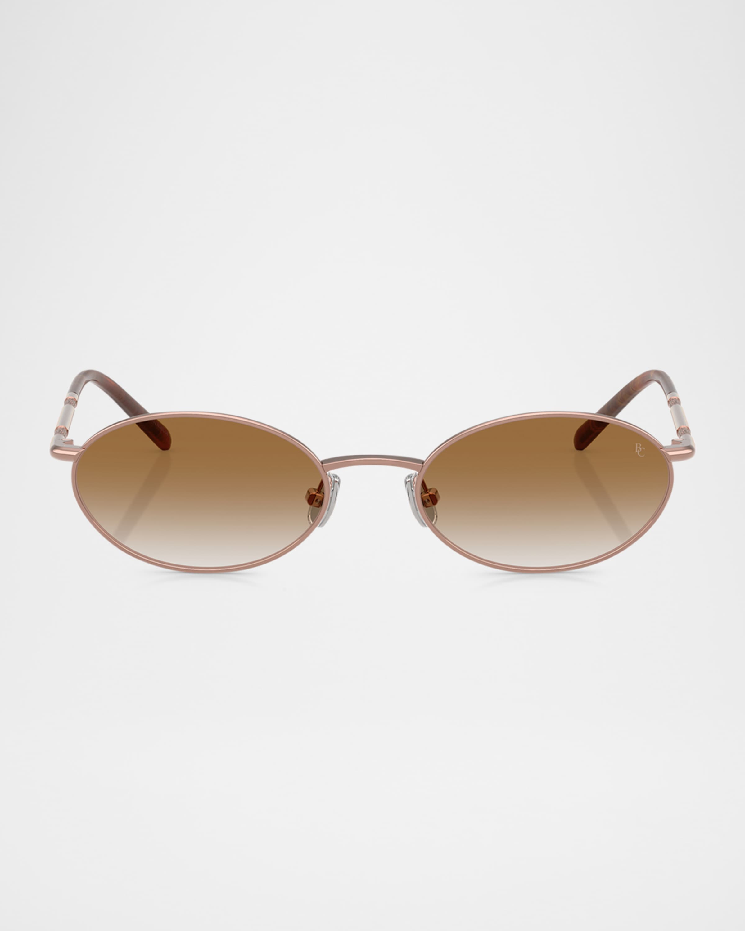 Brunello Cucinelli BC2006ST Oval Titanium Sunglasses
