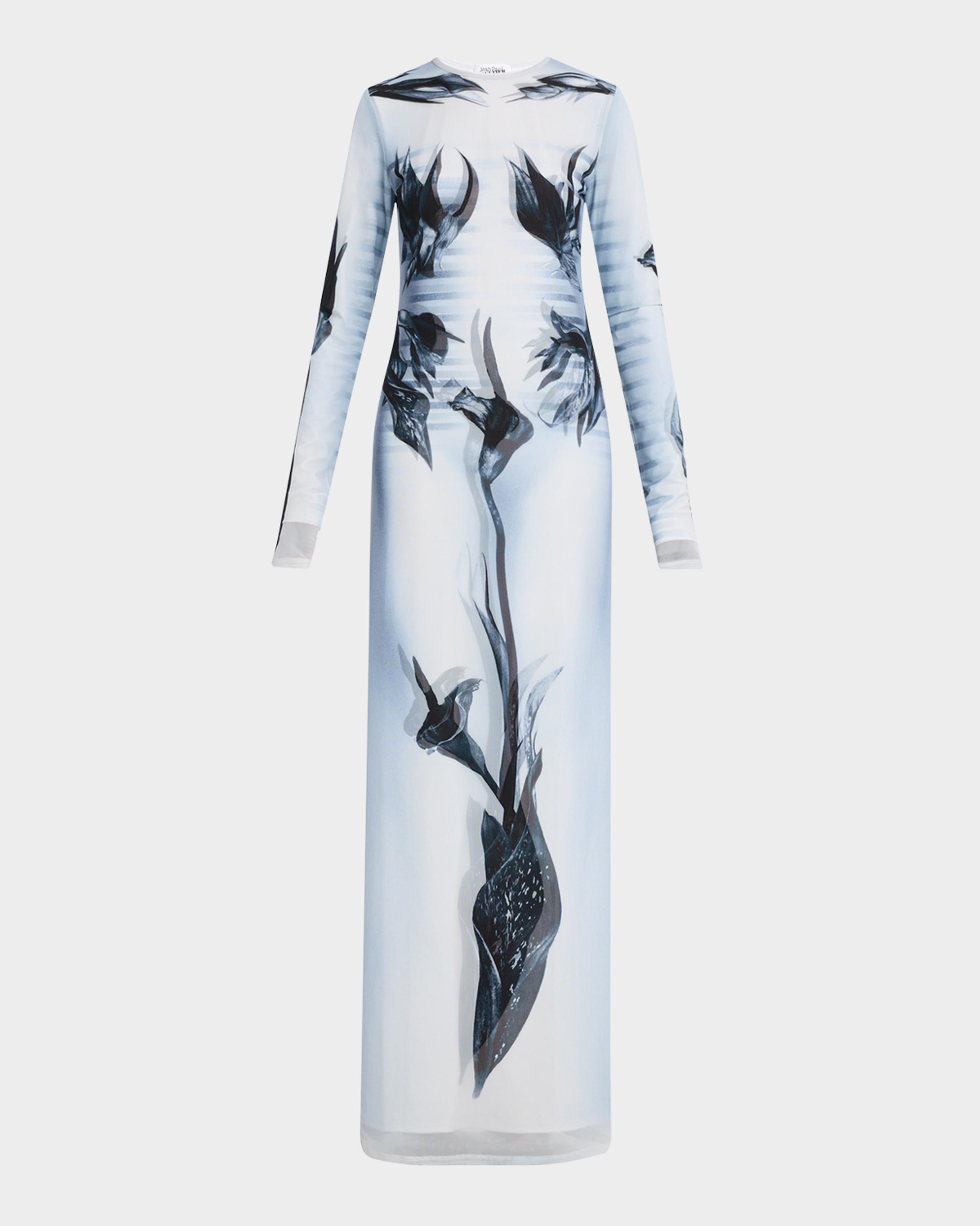 Jean Paul Gaultier Flower Body Morphing Mariniere-Print Layered