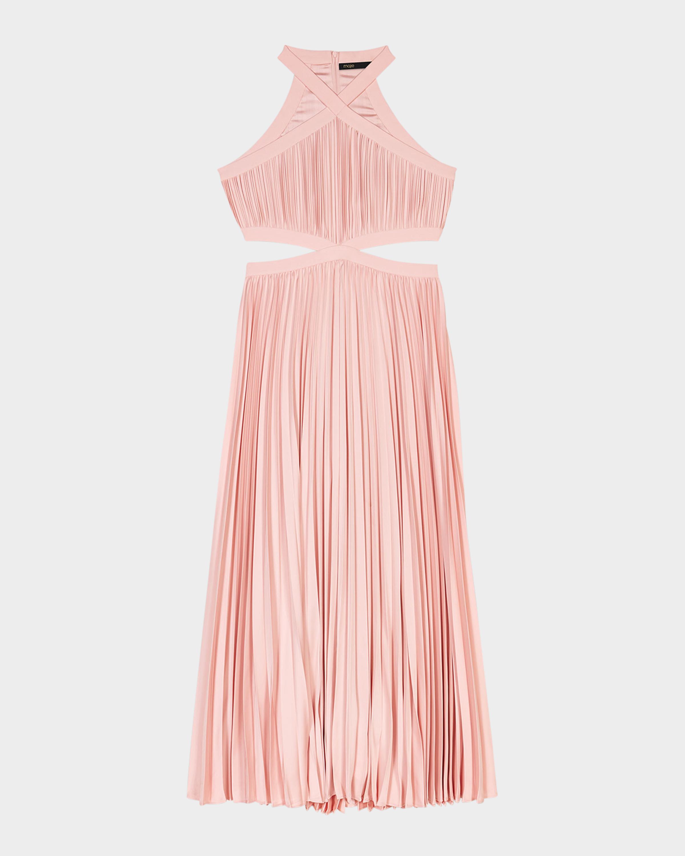 Maje Riconil Pleated Midi Dress | Neiman Marcus