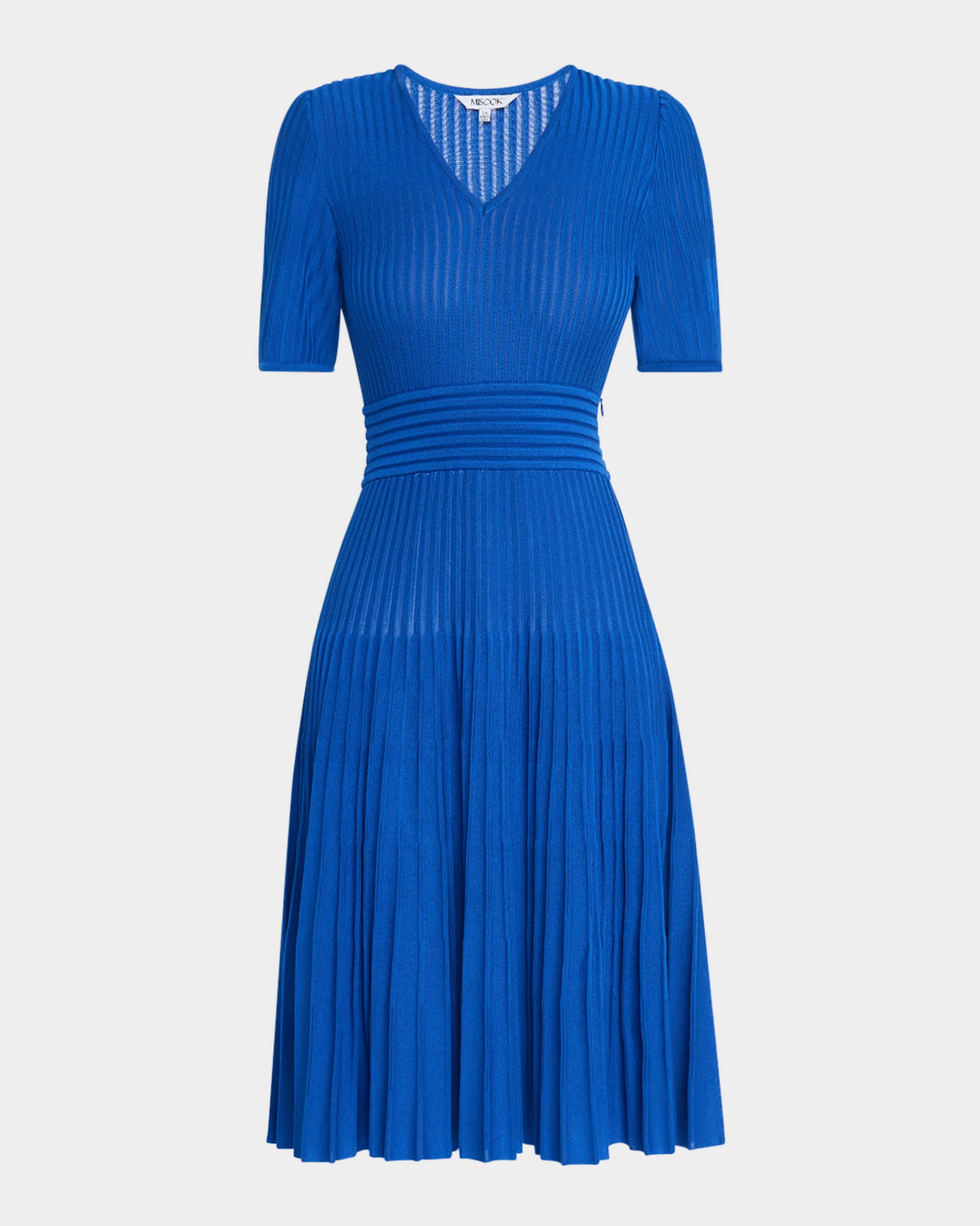 Misook Modern-Fit Ribbed Knit Dress | Neiman Marcus