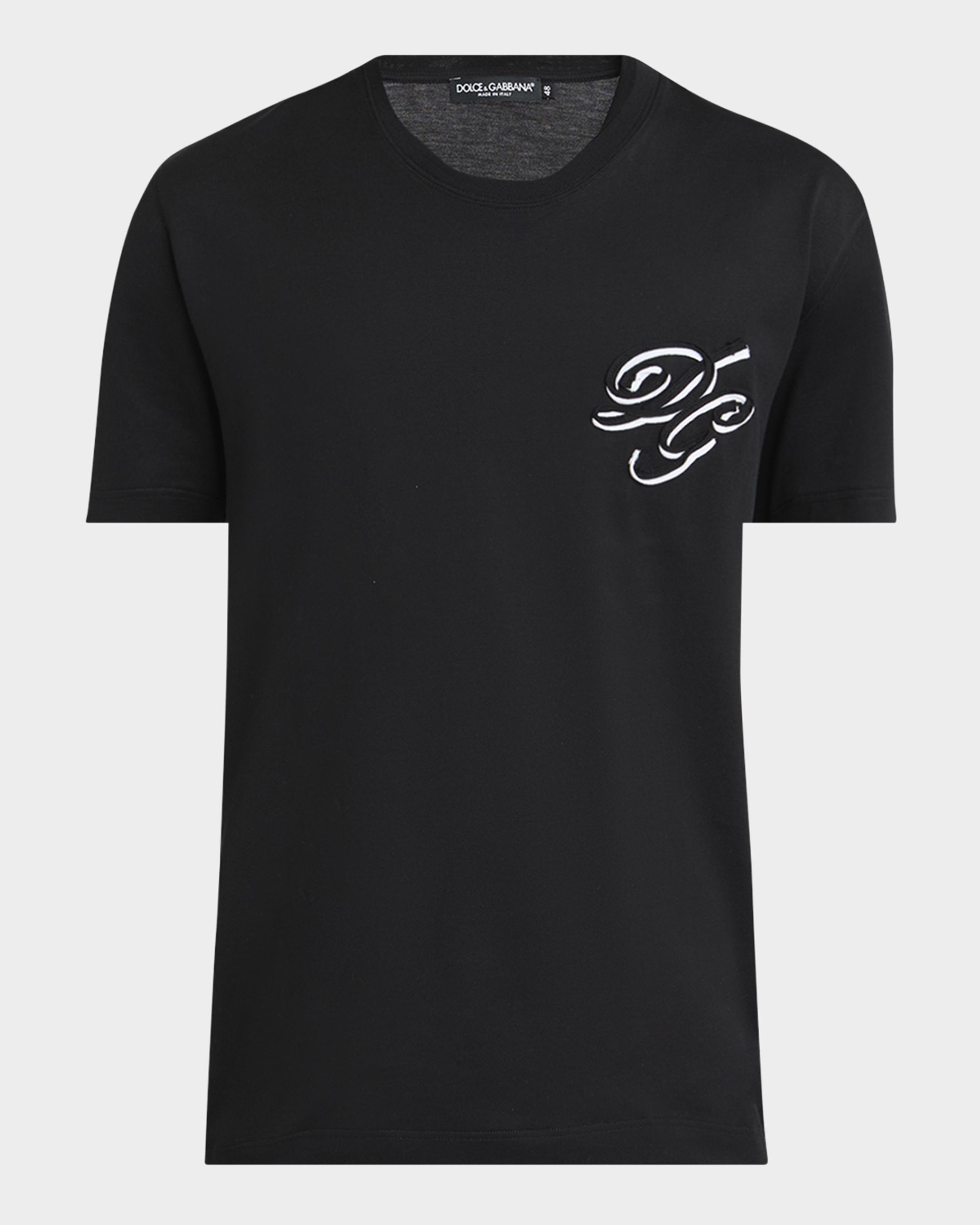 Dolce&Gabbana Men's DG Script Logo Crewneck T-Shirt | Neiman Marcus