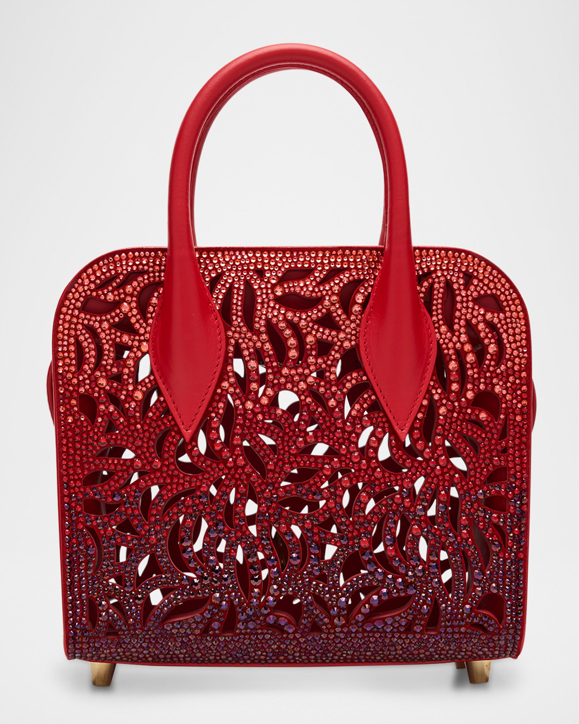 クリスチャンルブタン ピンク ELOISE エロイーズ ハンドバッグ レザー Christian Louboutin Eloise Mini Top-Handle Bag in Laser-Cut