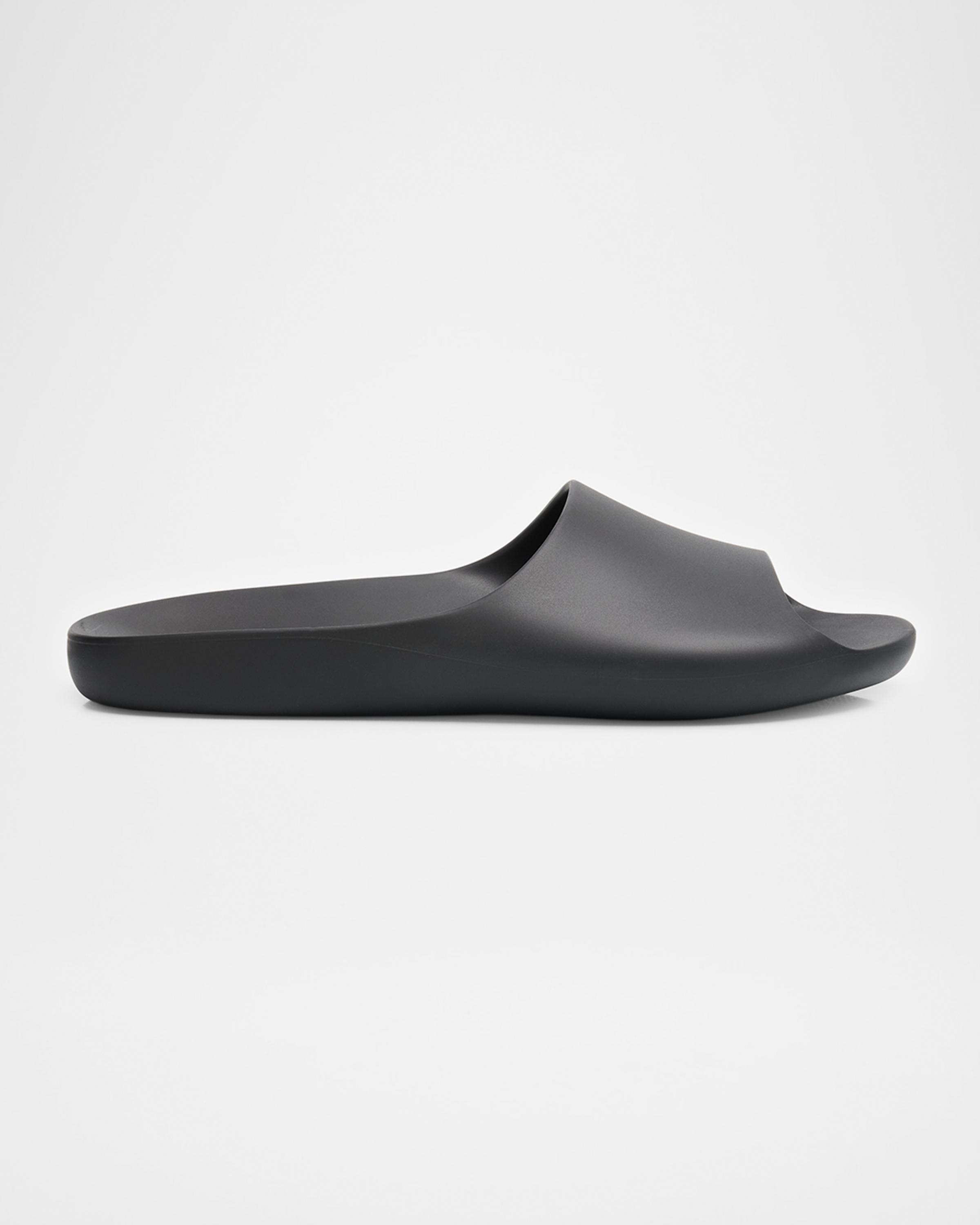 The Row Ama Rubber Flat Slide Sandals | Neiman Marcus