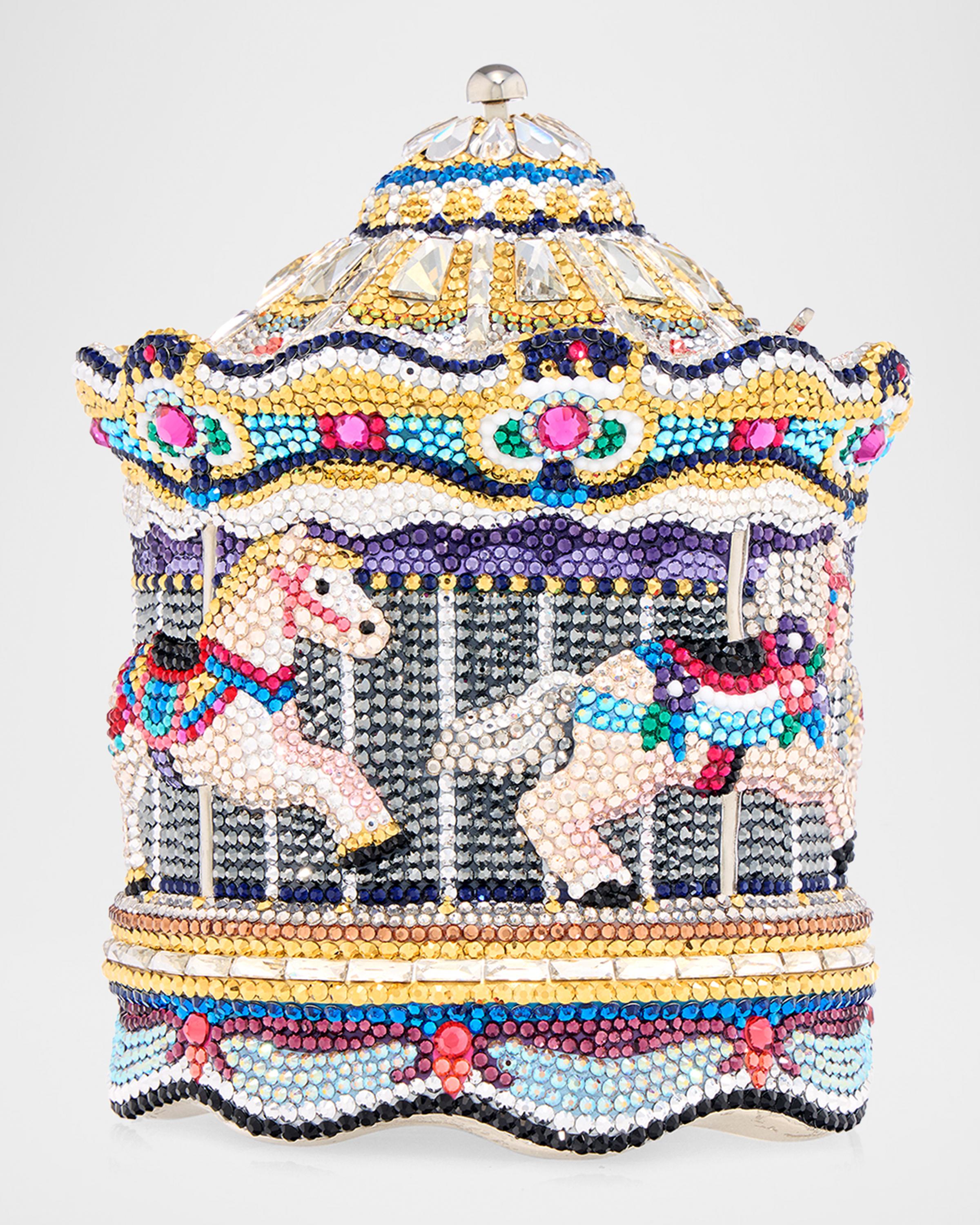 Y3452-10 CRISTI（クリスティ）「2本の薔薇」リトグラフ Judith Leiber Couture Dans Le Parc Carousel Crystal Clutch Bag