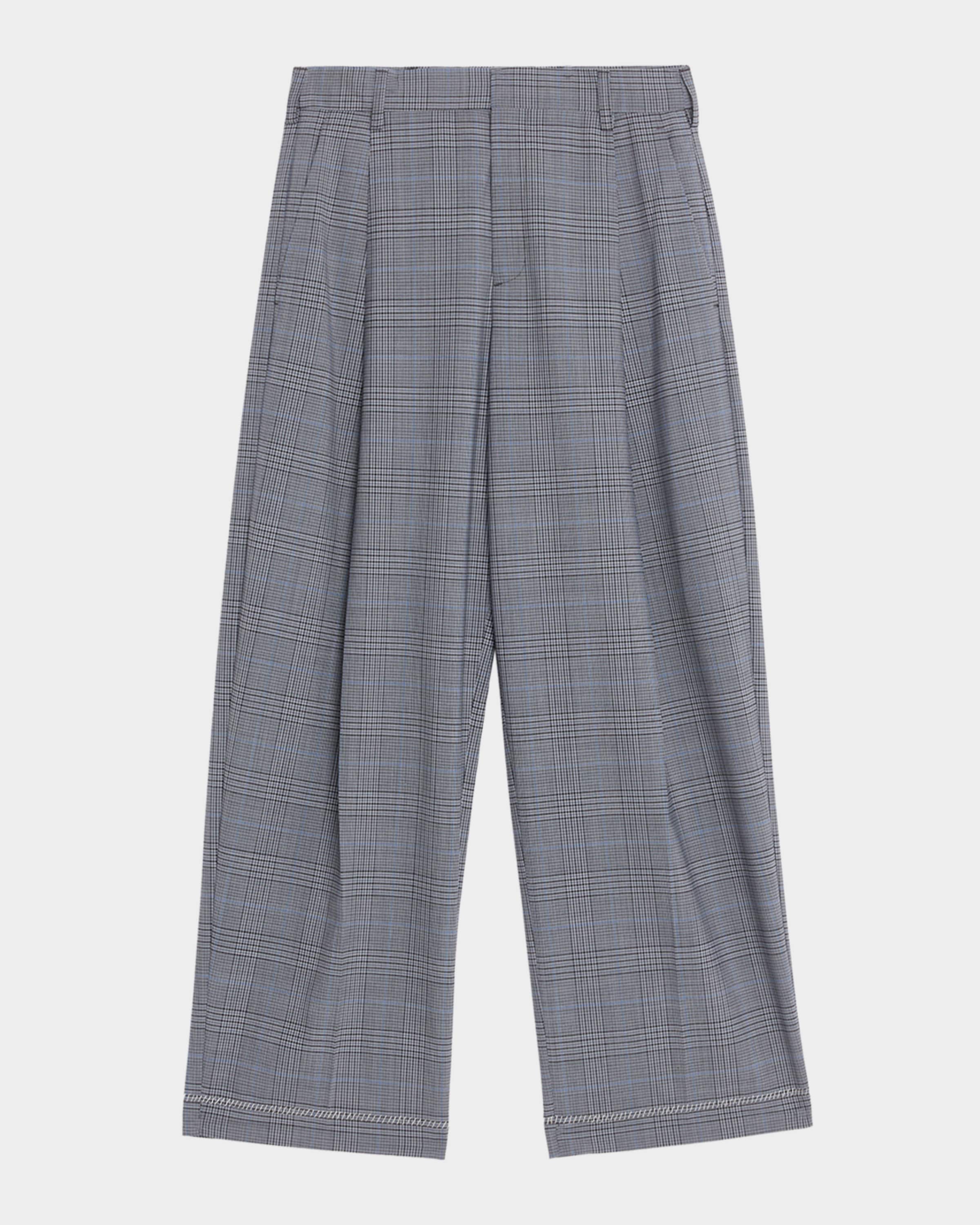 パンツ Marni Checked Wide-Leg Trousers With Front Pleats And Marni Check Pleated Wide-Leg Trousers | Neiman Marcus