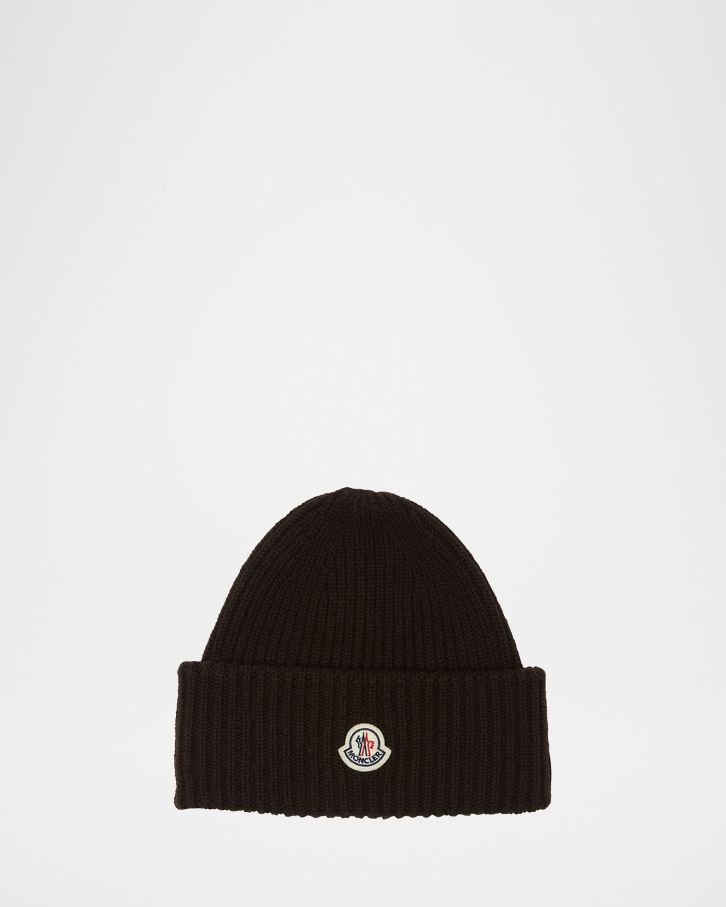 【関税＆送料込み】Moncler Ribbed Hat Moncler ribbed-knit Virgin Wool Beanie | Black | FARFETCH