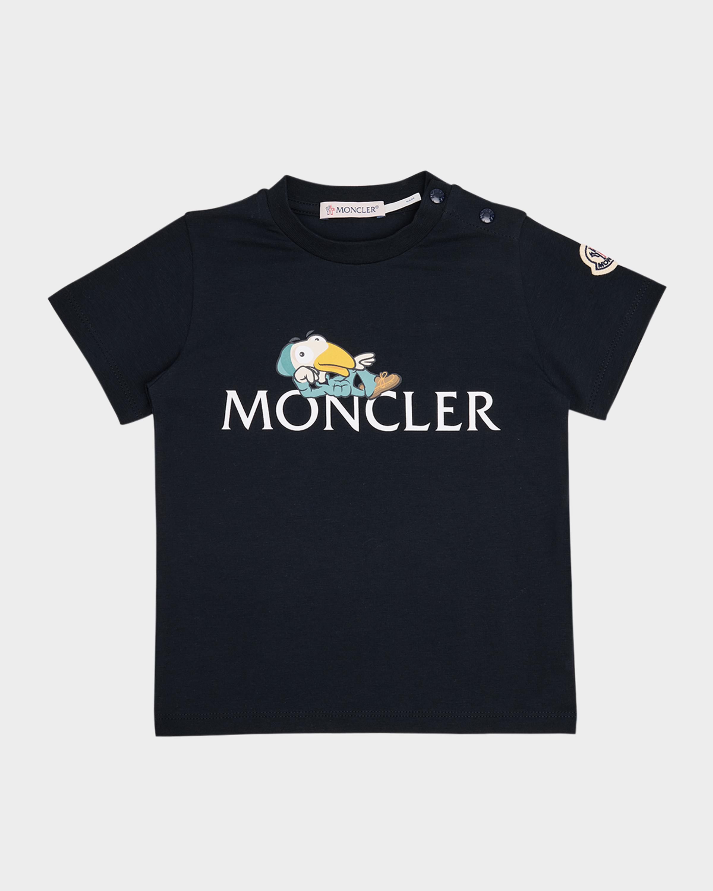 Moncler Boy's MonDuck Logo Short-Sleeve T-Shirt, Size 3M-3