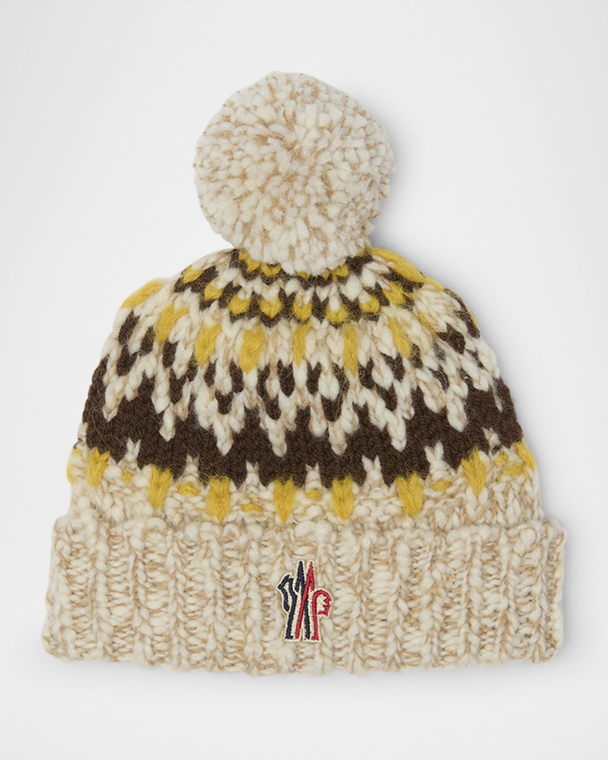 Moncler Grenoble Kid's Rib-Knit Wool-Blend Logo Beanie | Neiman Marcus