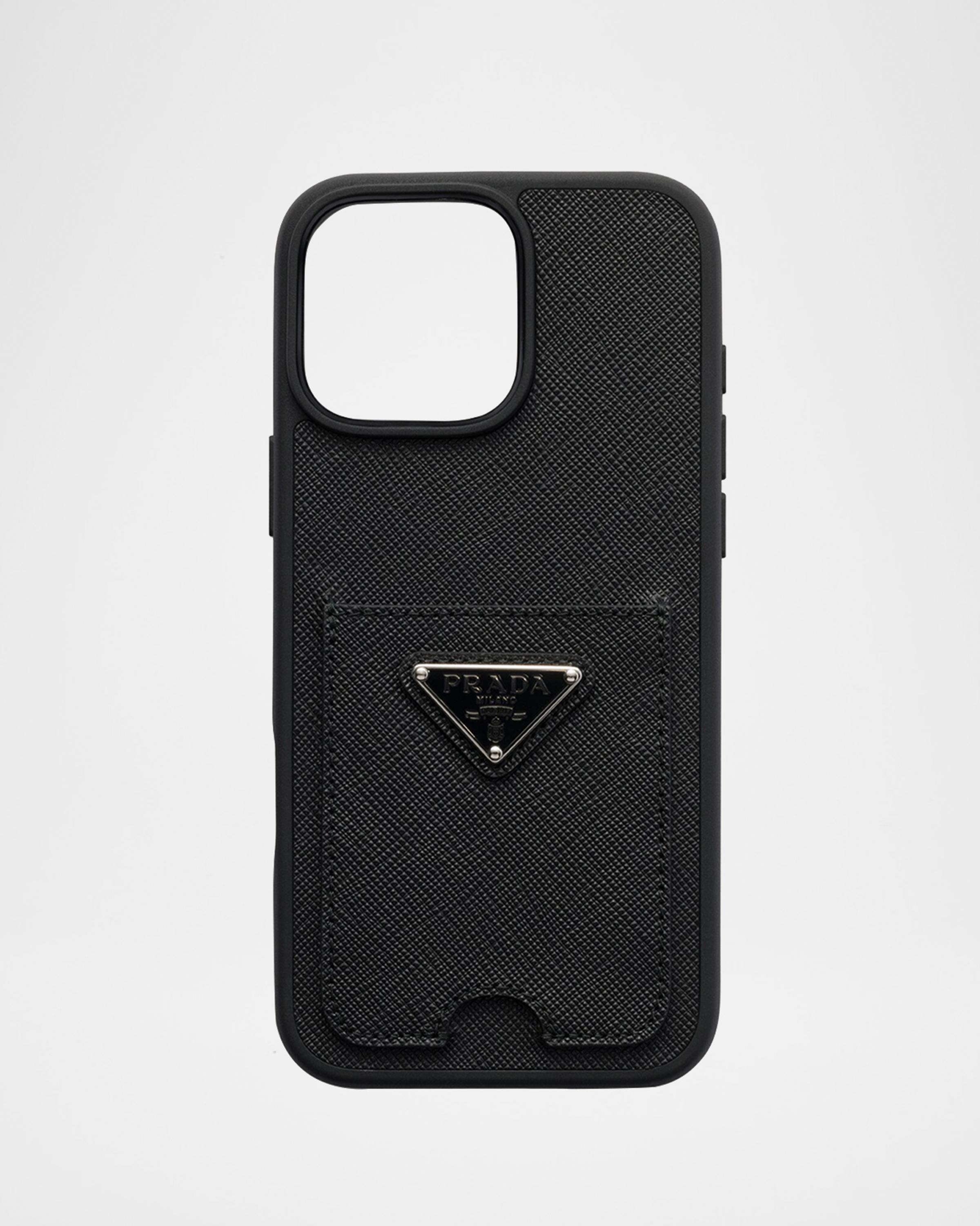 PRADA iPhone16promax ケース　ホワイト　プラダ Prada iPhone 16 Pro Max Saffiano Leather Phone Case | Neiman Marcus