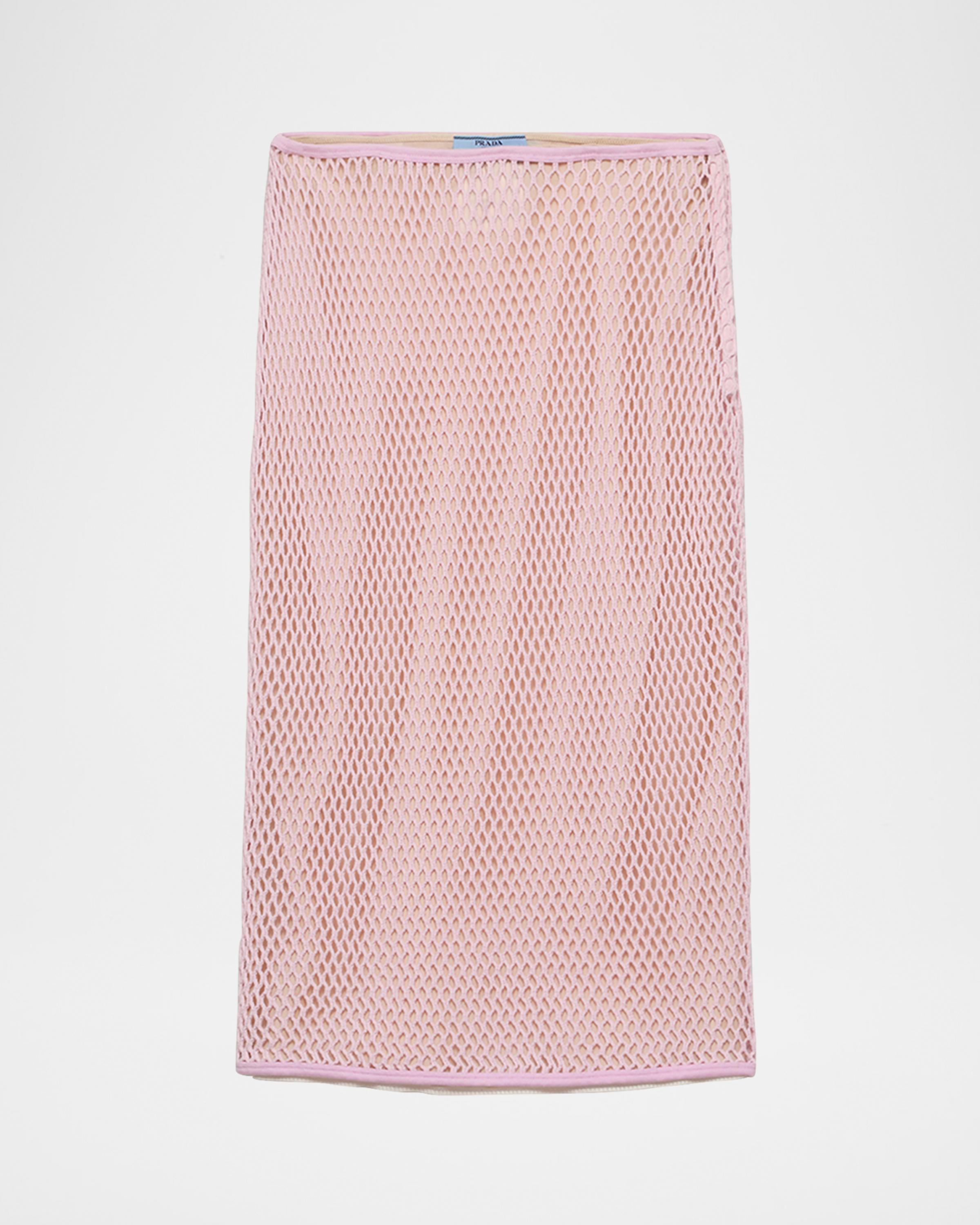 Prada Open Weave Midi Skirt | Neiman Marcus