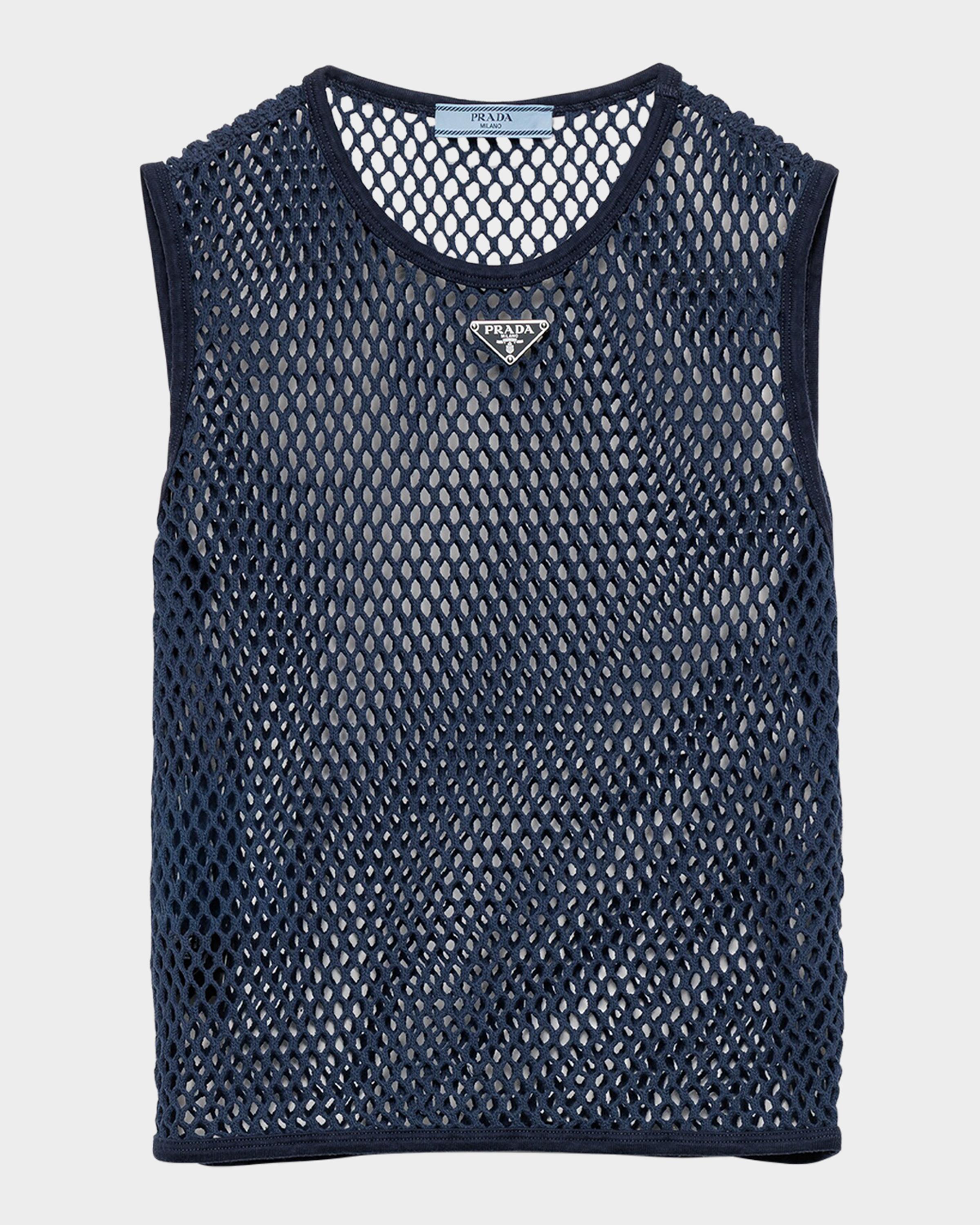 Prada Cotton Mesh Tank Top | Neiman Marcus