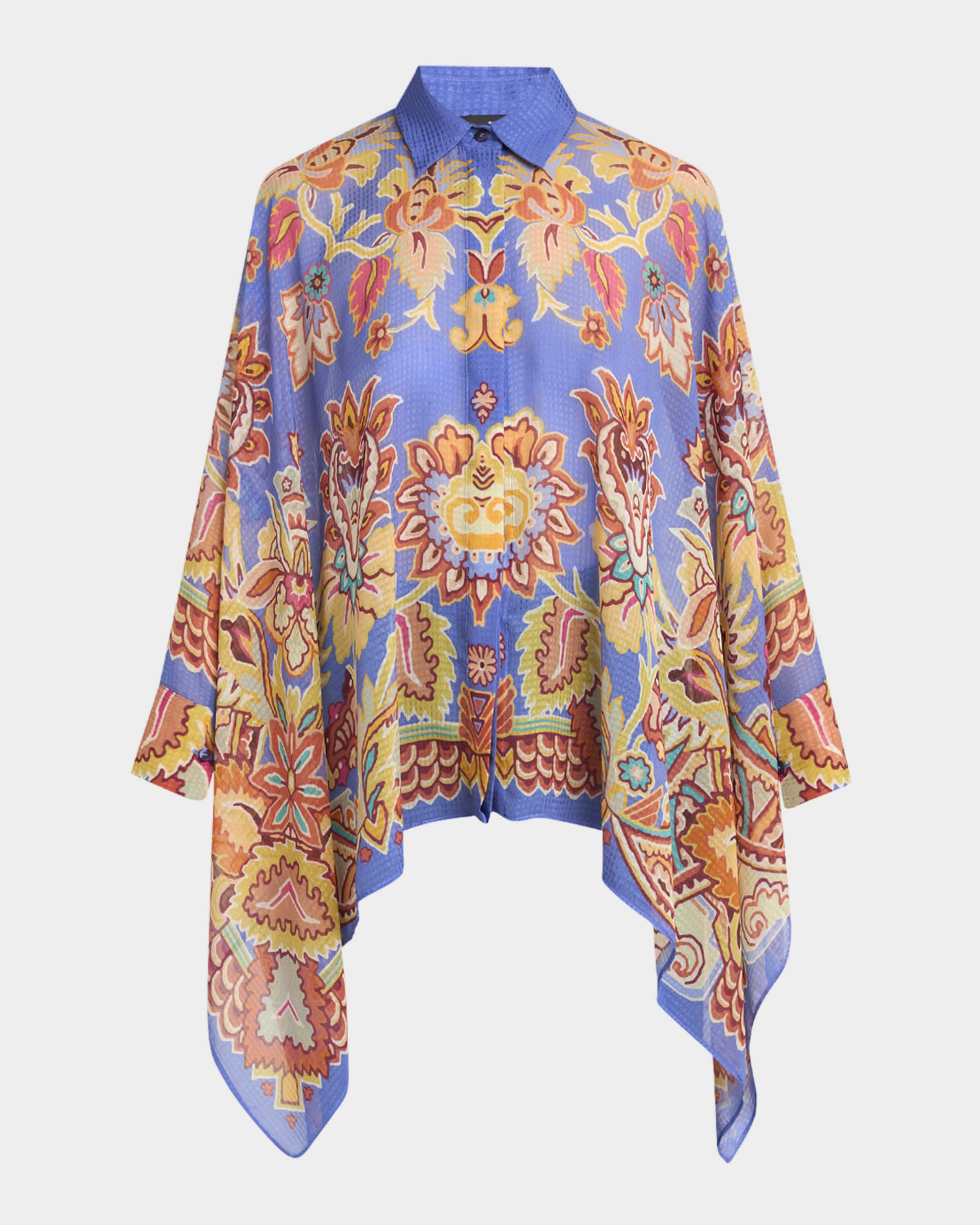 ETRO フラワー ポンチョ ネイビー ETRO フラワー ポンチョ ネイビー