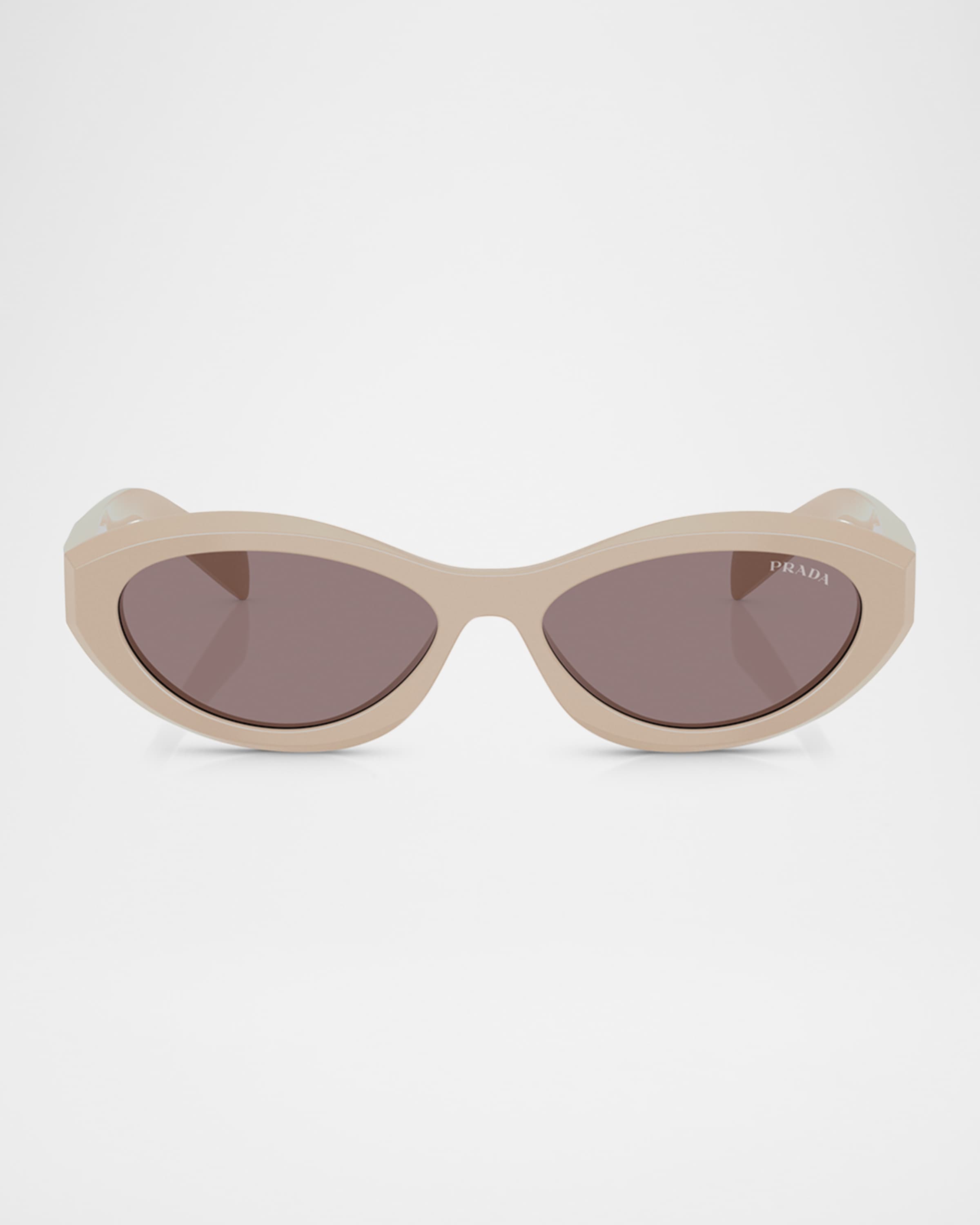 Prada PR 26ZSF Acetate Oval Sunglasses | Neiman Marcus