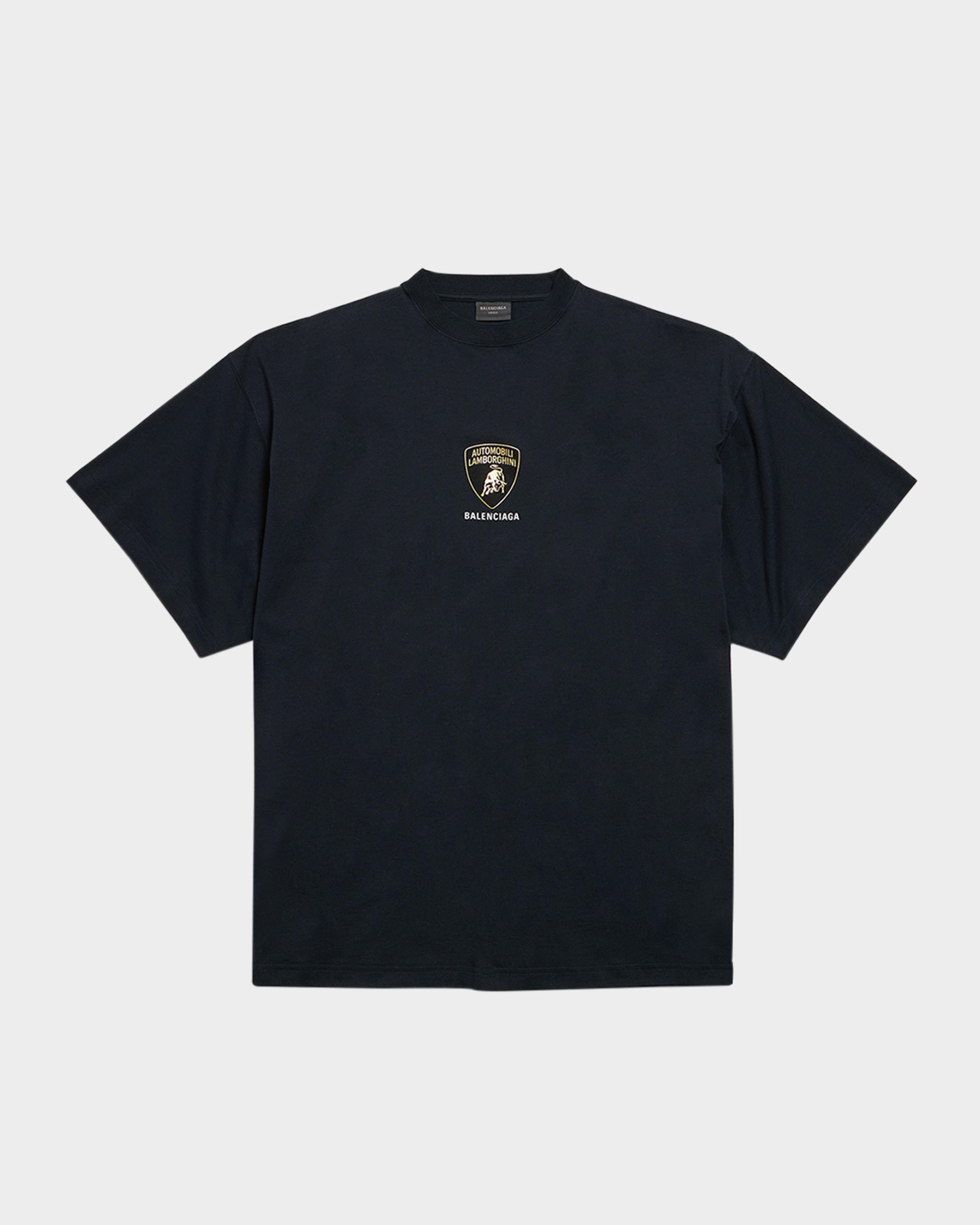 BALENCIAGA Lamborghini tシャツ ブラック Balenciaga Balenciaga I Automobili Lamborghini Oversized T Shirt