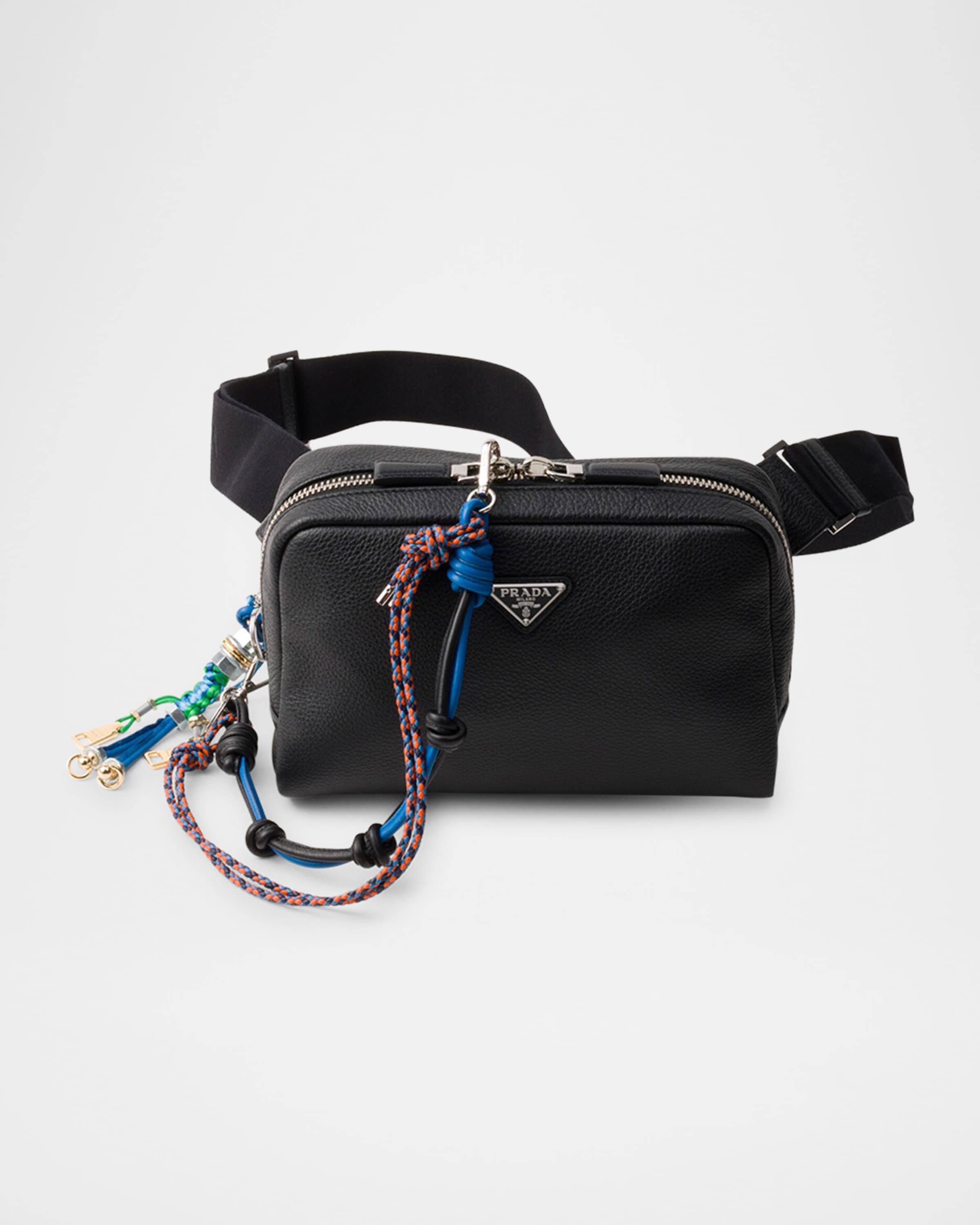 Prada Leather Shoulder Bag with Charms | Neiman Marcus