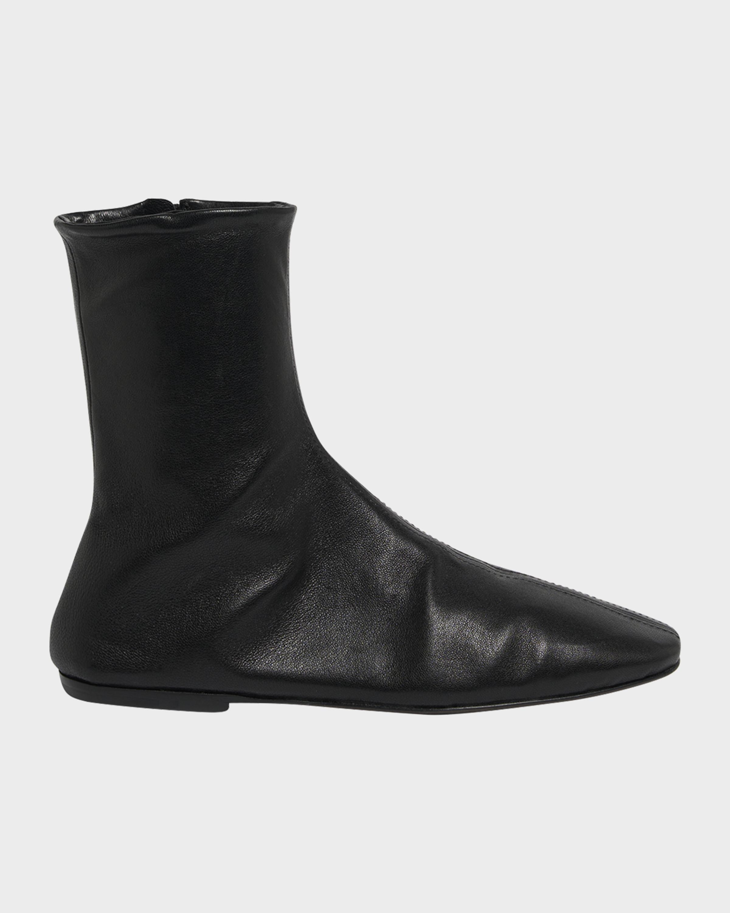 Dries Van Noten Leather Sock Booties | Neiman Marcus