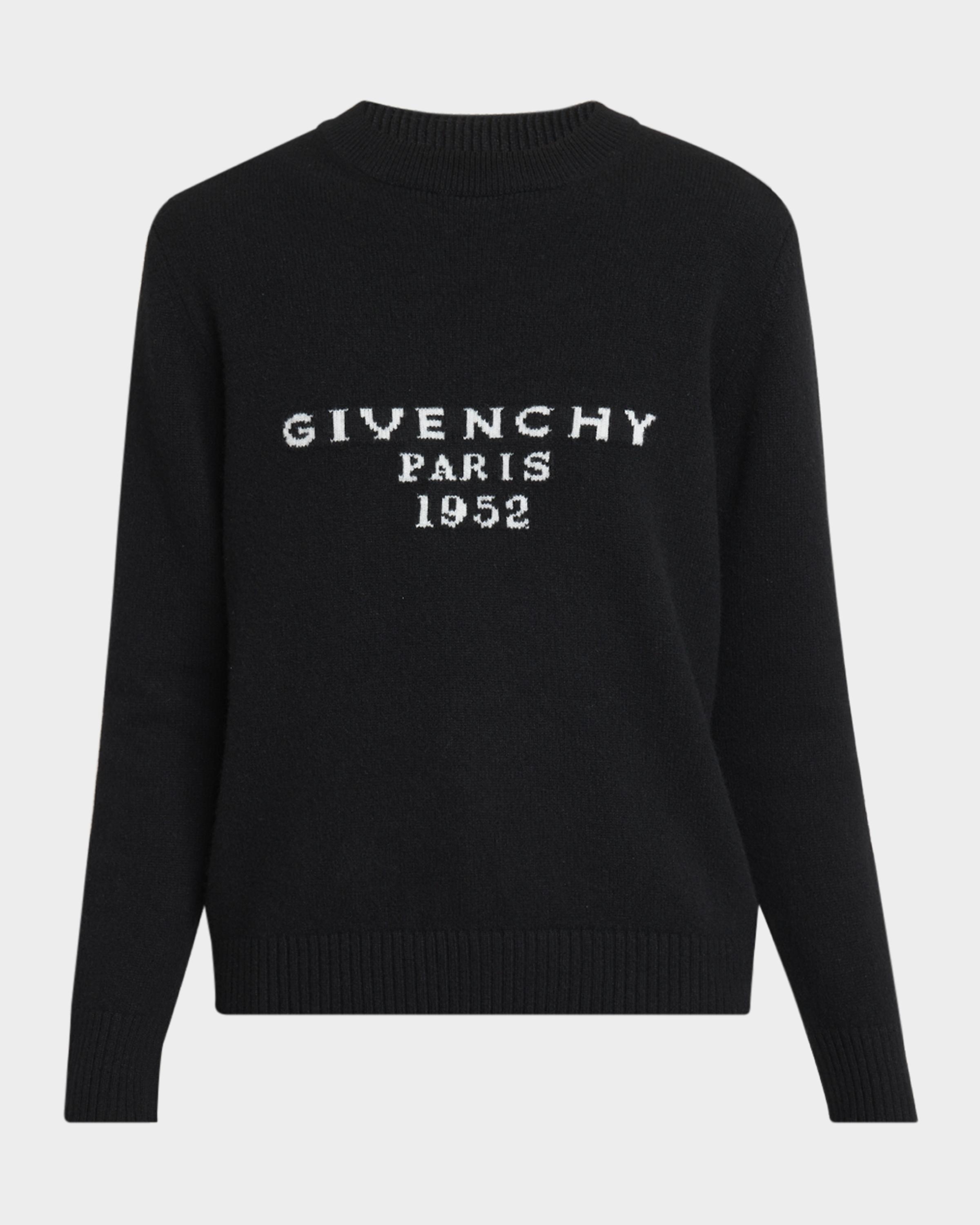 Givenchy Logo Wool-Blend Crewneck Sweater | Neiman Marcus
