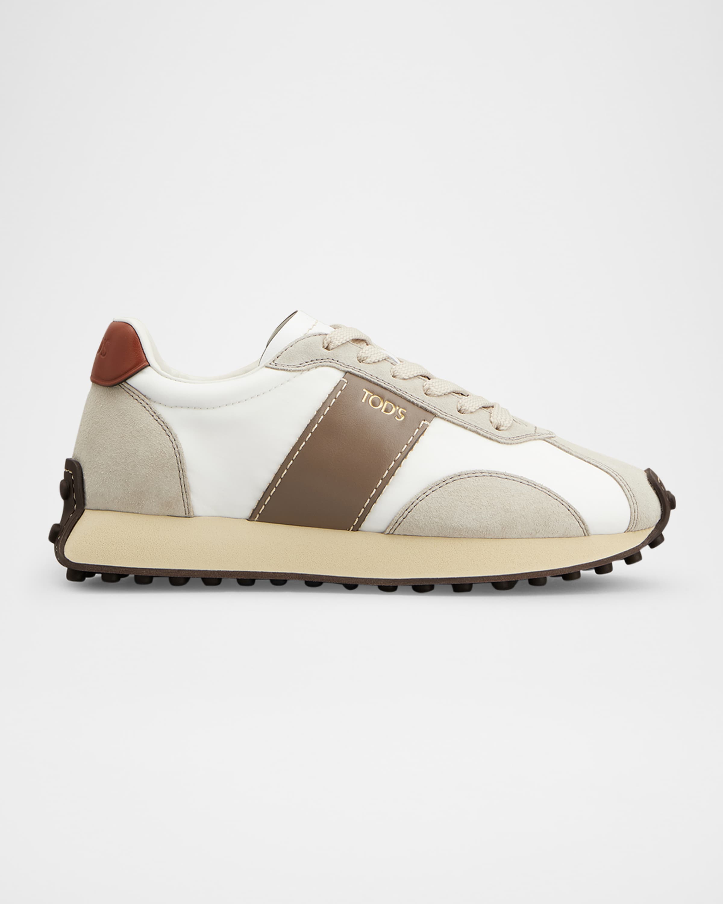 Tod's Sportivo Mixed Leather Trainer Sneakers | Neiman Marcus