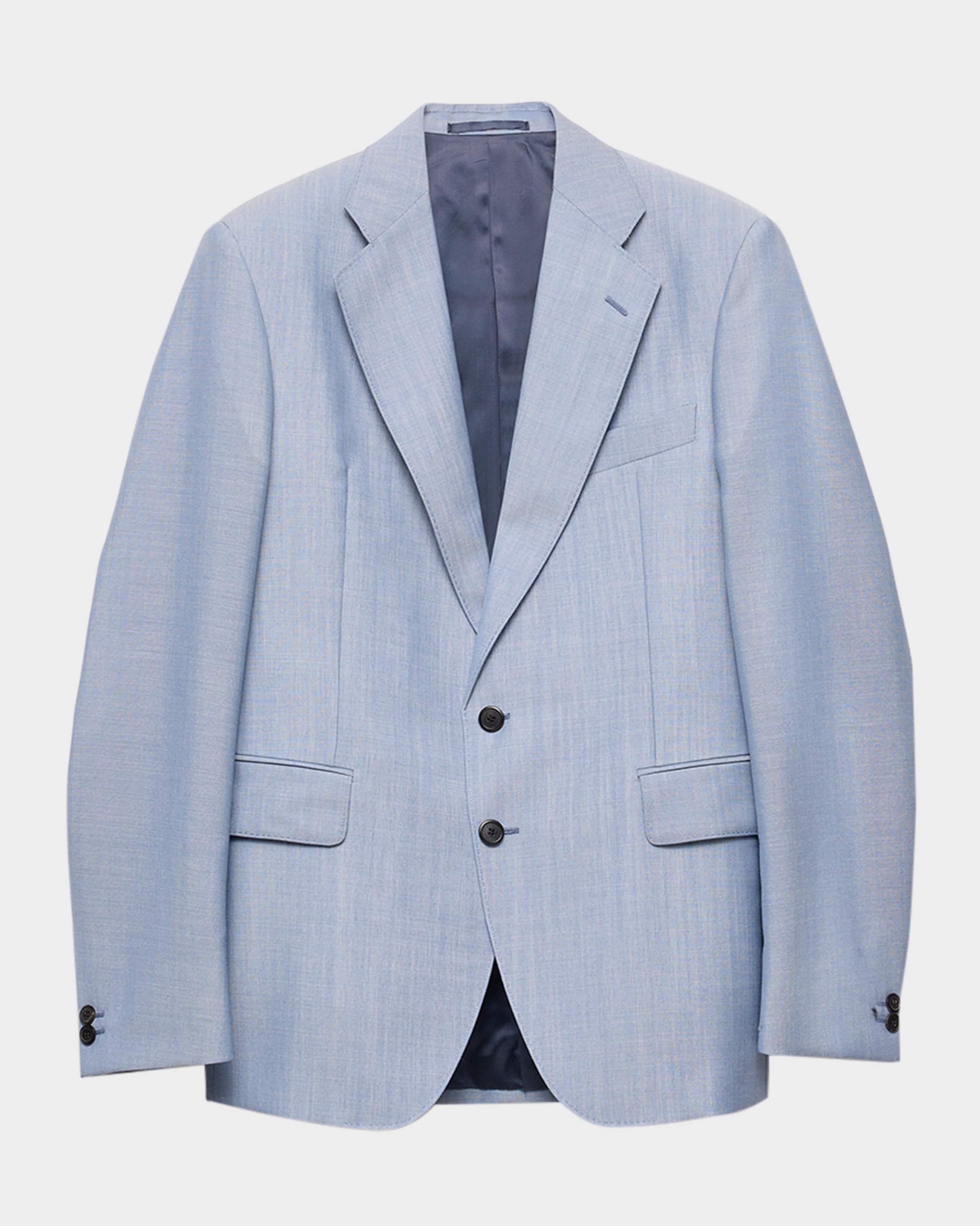 Prada Men's Single-Breasted Wool-Mohair Jacket | Neiman Marcus