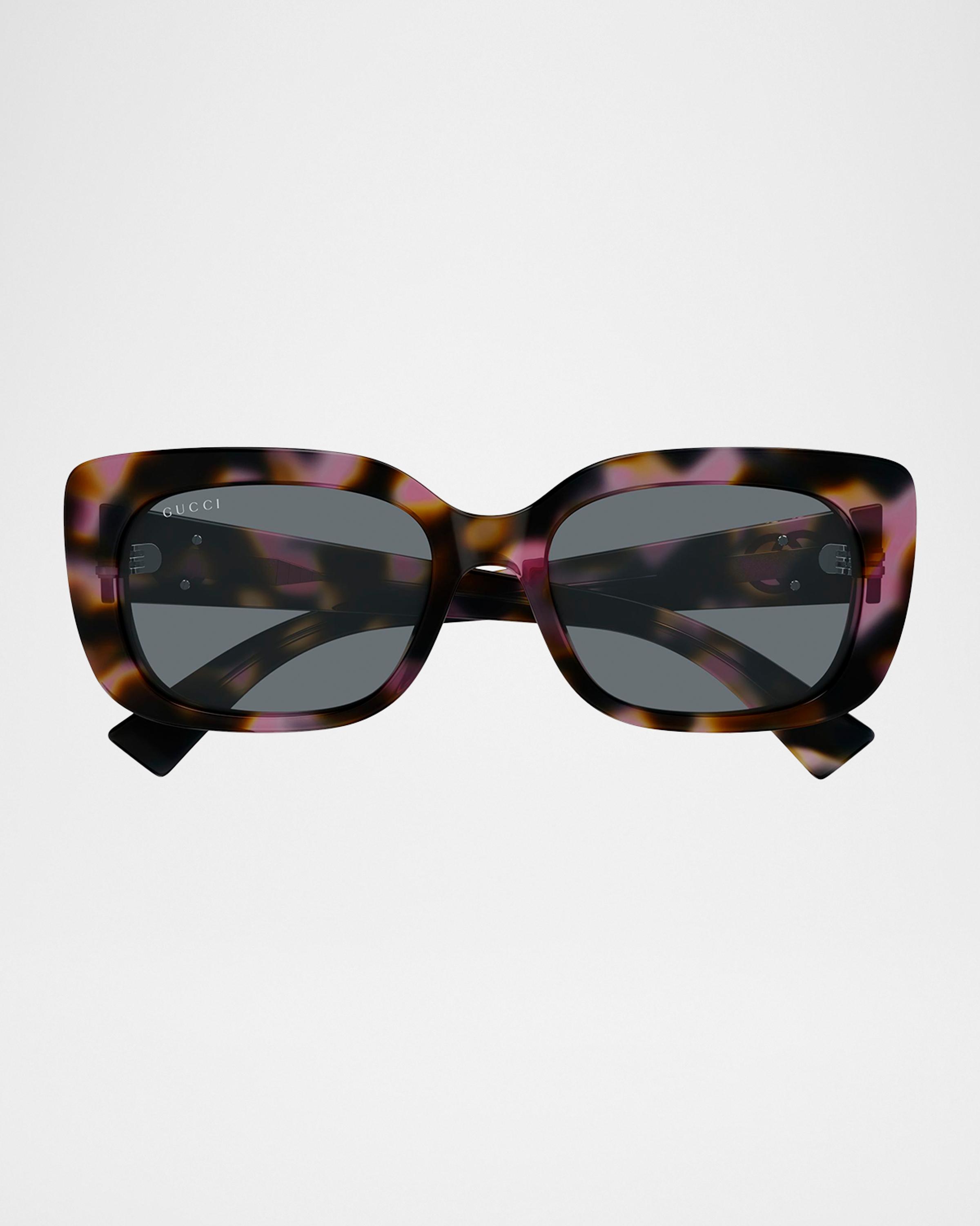 Gucci GG Muse 55mm Acetate Rectangular Sunglasses | Neiman Marcus