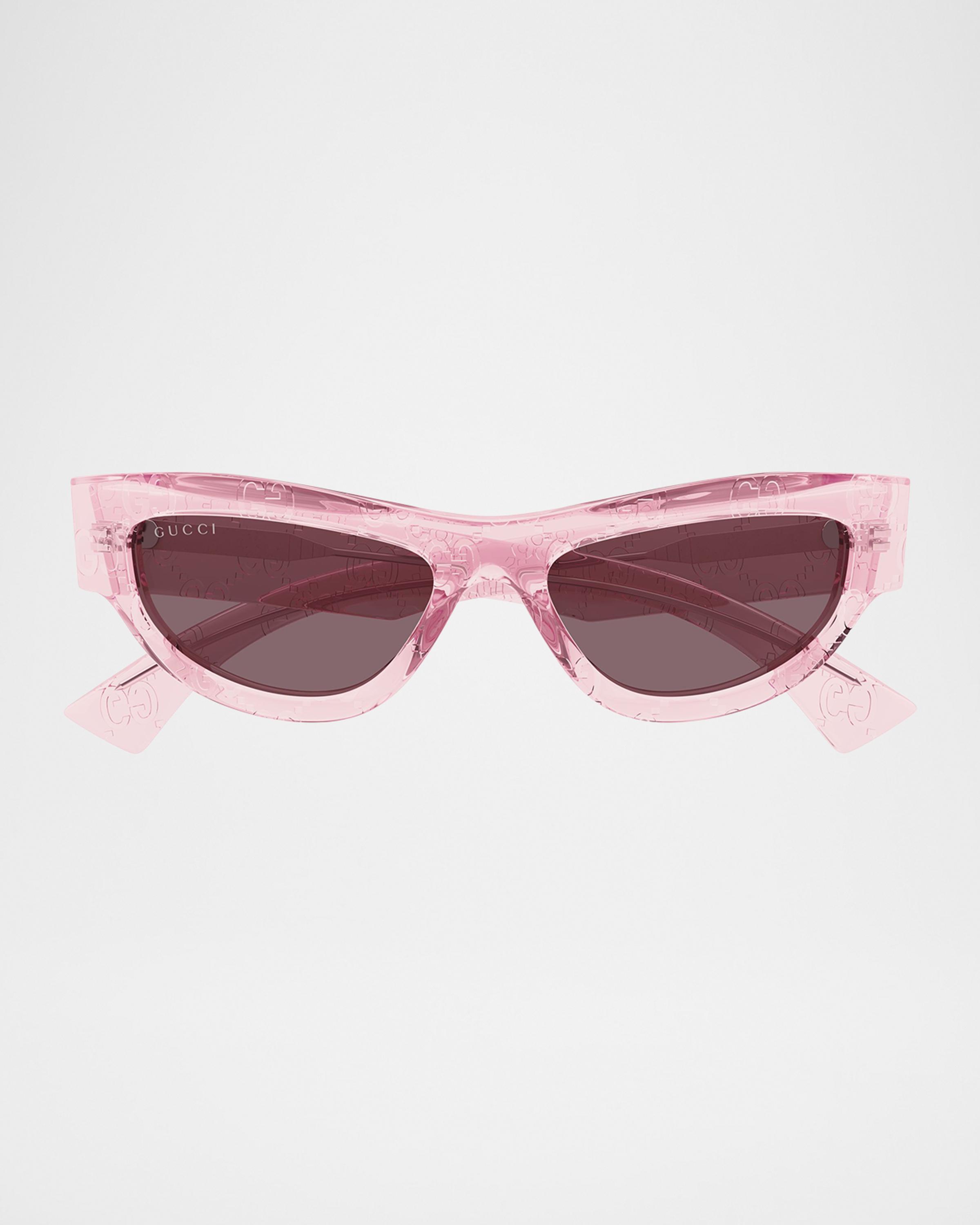 New authentic Gucci Miami Cat Eye Sunglasses, 53mm Gucci Miami Logo 53MM Cat-Eye Sunglasses | Saks Fifth Avenue main image 3