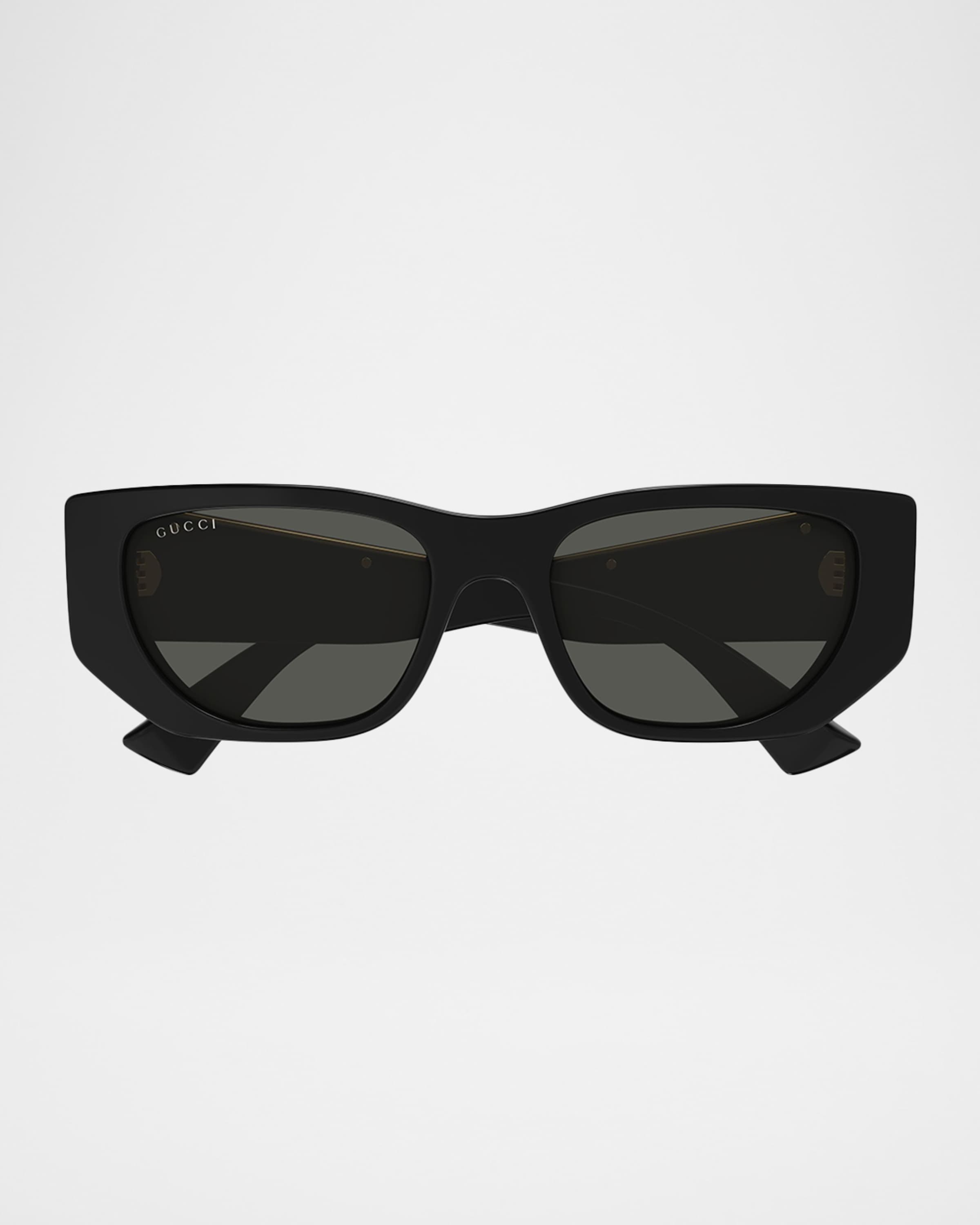 Gucci Subtle Web 53mm Geometric Acetate Sunglasses | Neiman Marcus