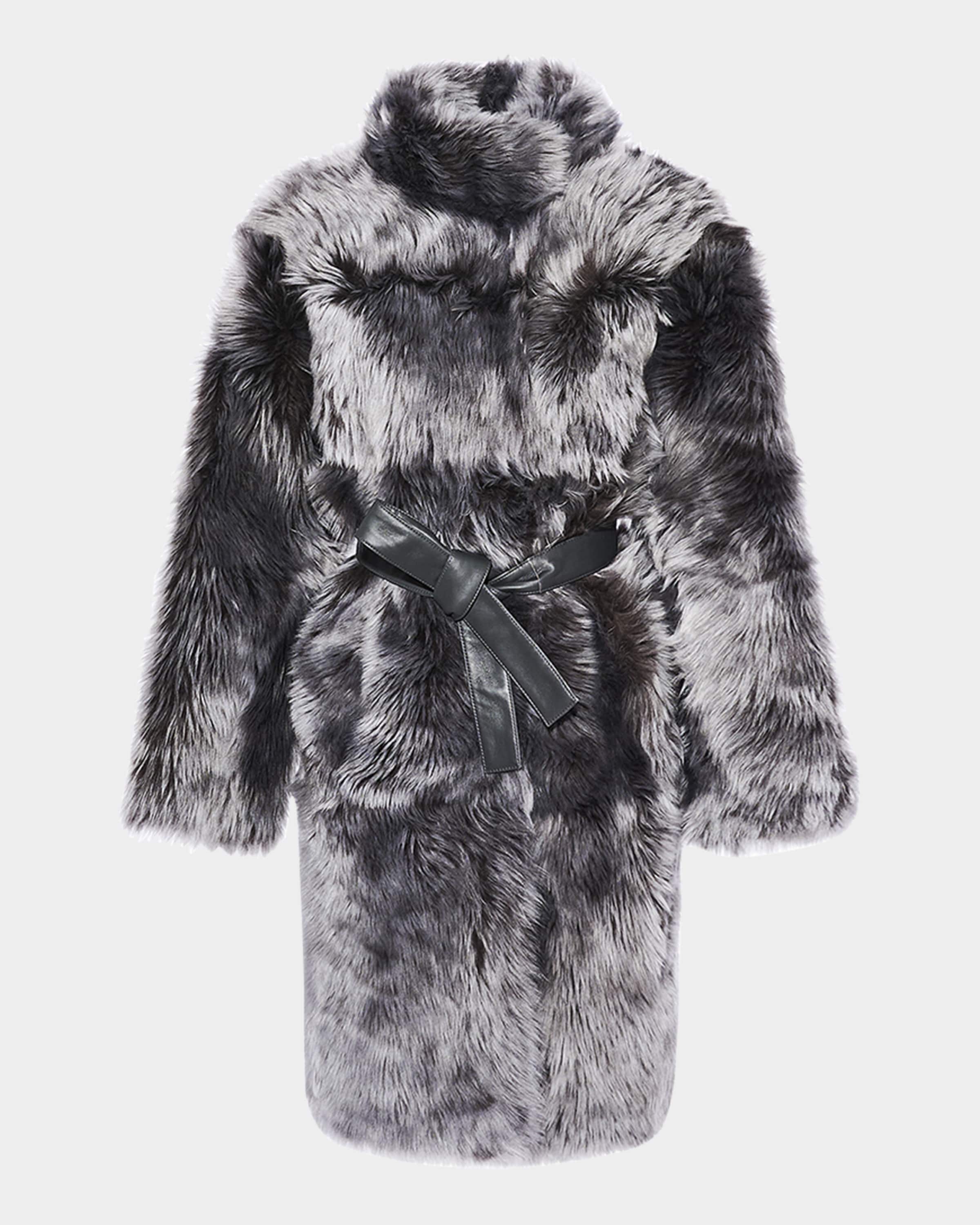 Yves Salomon Belted Reversible Toscana Lamb Shearling Coat