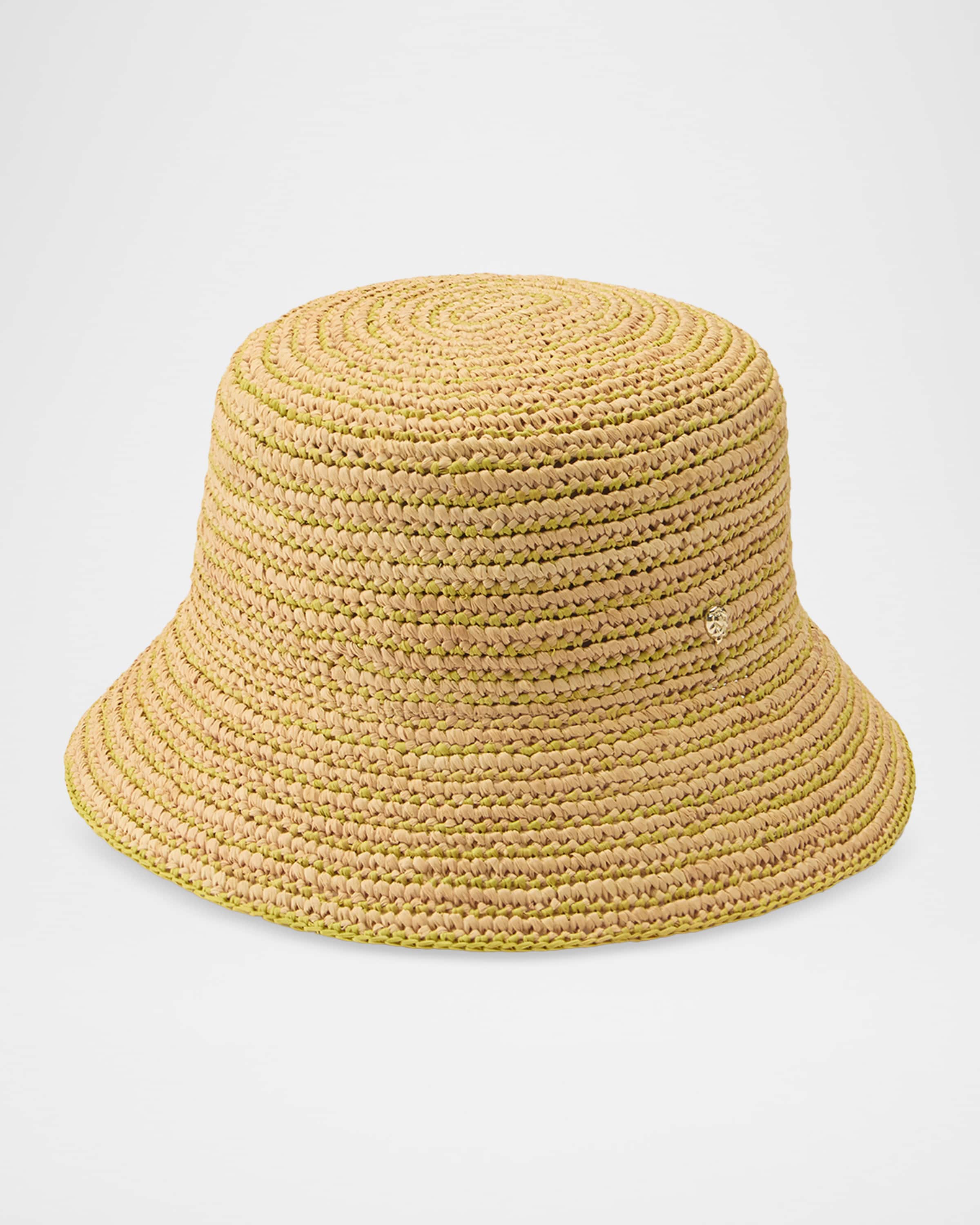 Helen Kaminski Nala Raffia Crochet Bucket Hat | Neiman Marcus