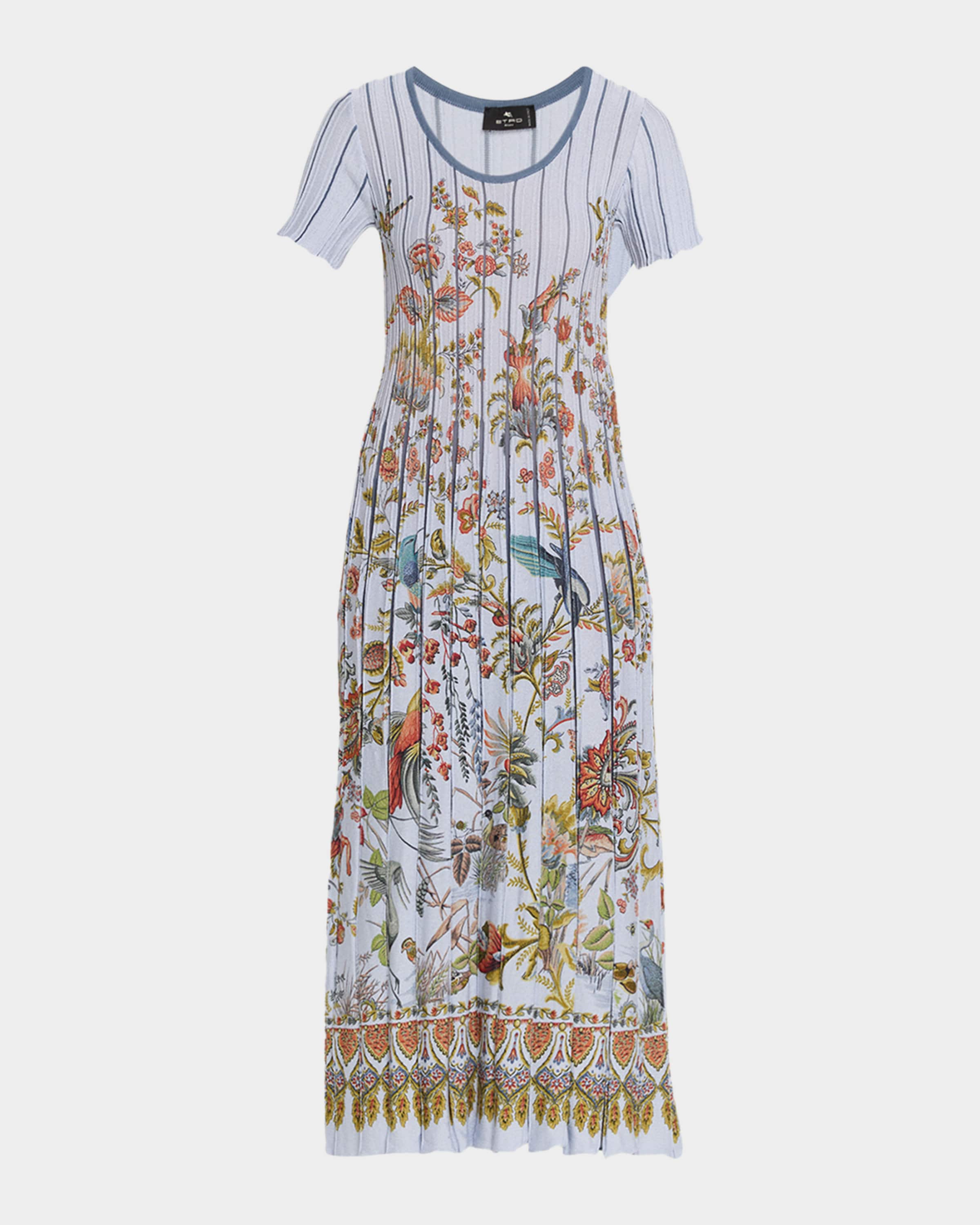 farm rio knit midi dress FARM Rio Multicolor Pretti Long Sleeve Knit Maxi Dress, Pretti Multicolor / XXS