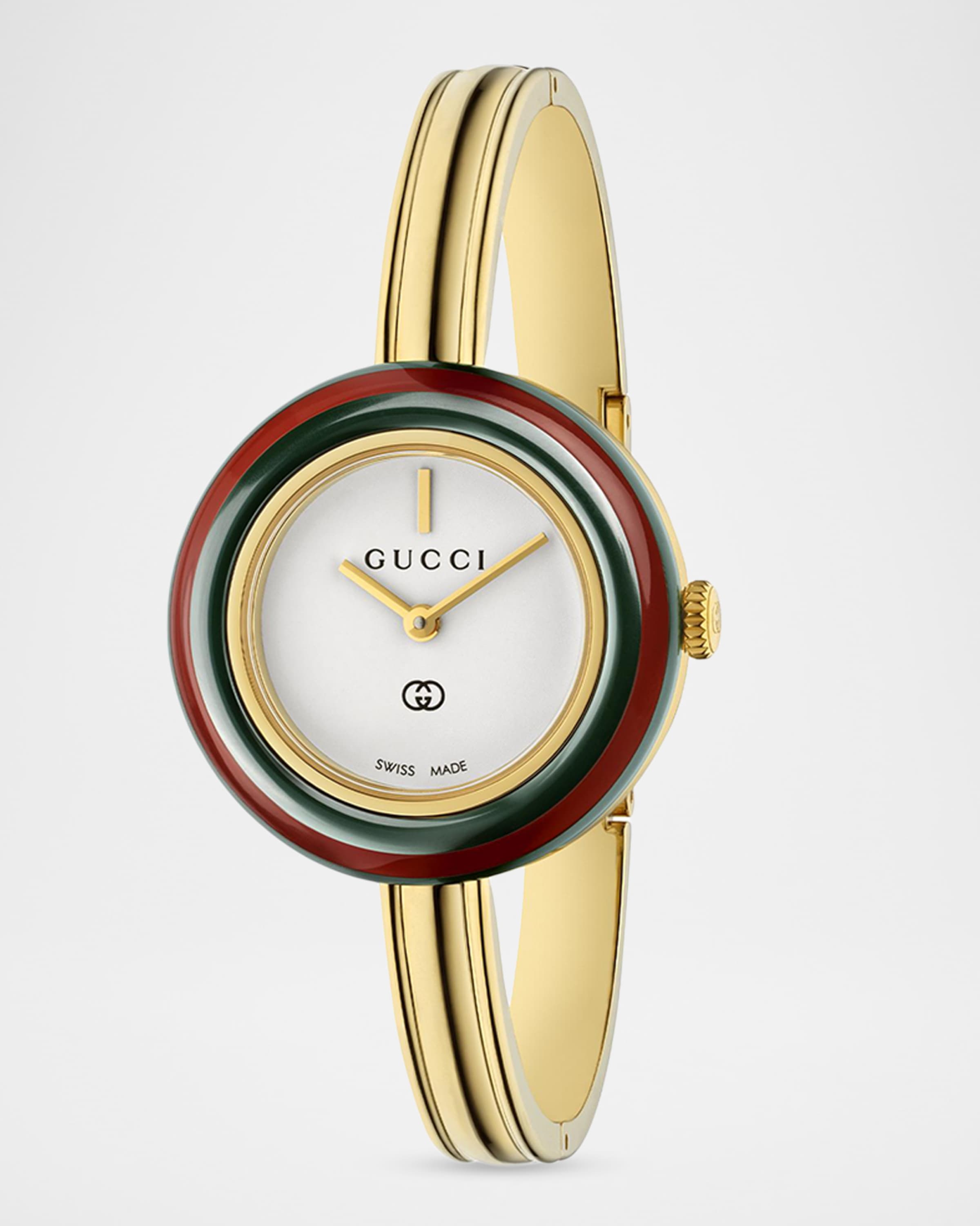 Gucci 28mm Gucci Play Watch with Intechangeable Bezels, 6