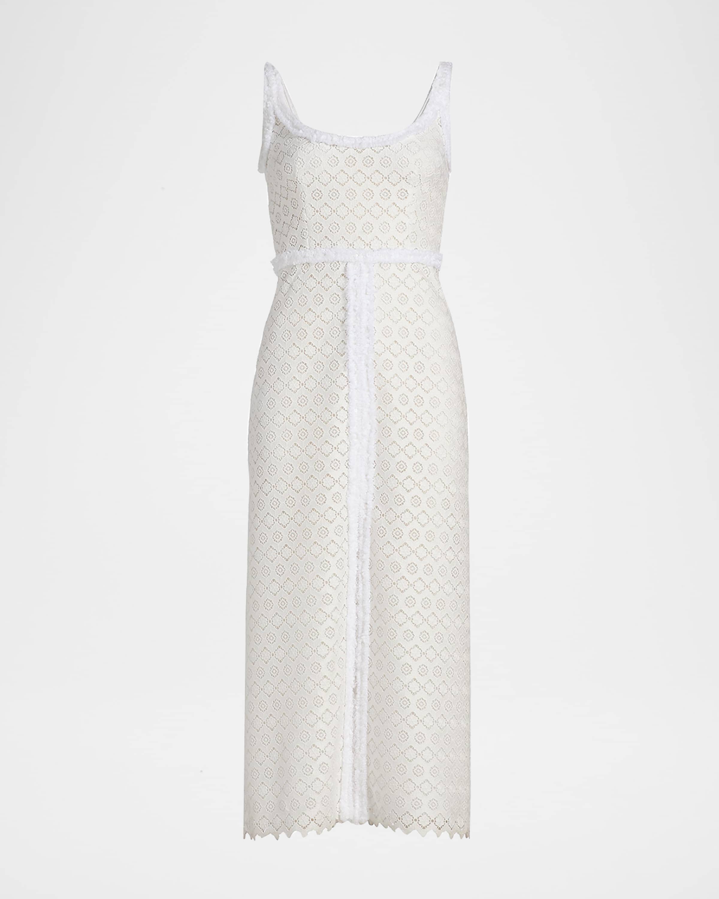 GIAMBATTISTA VALLI ワンピース 40/XS イタリア製 絹 Giambattista Valli Floral Macramé Sleeveless Midi Dress | Neiman
