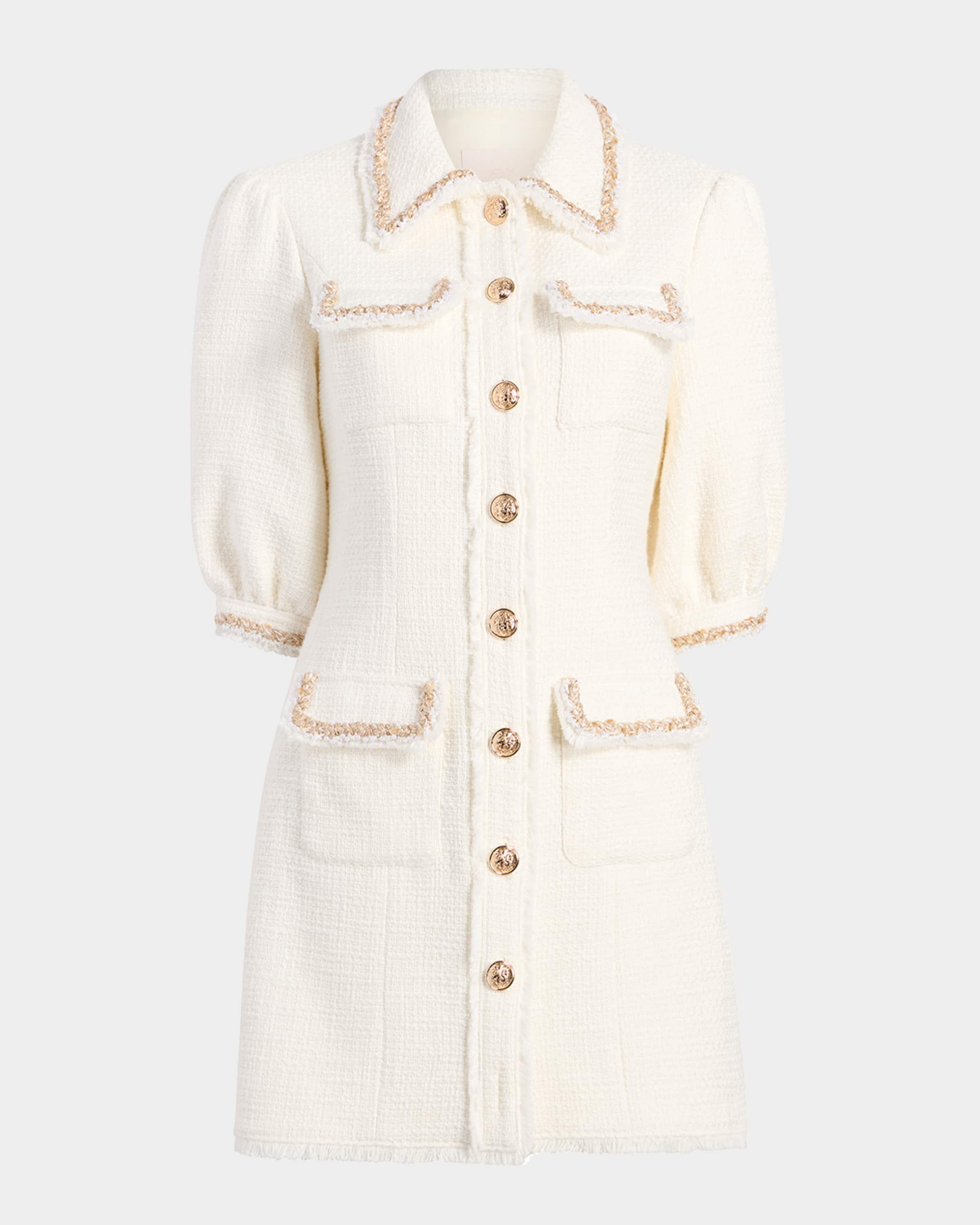 Cinq a Sept Nyx Encrusted Braid Mini Dress | Neiman Marcus