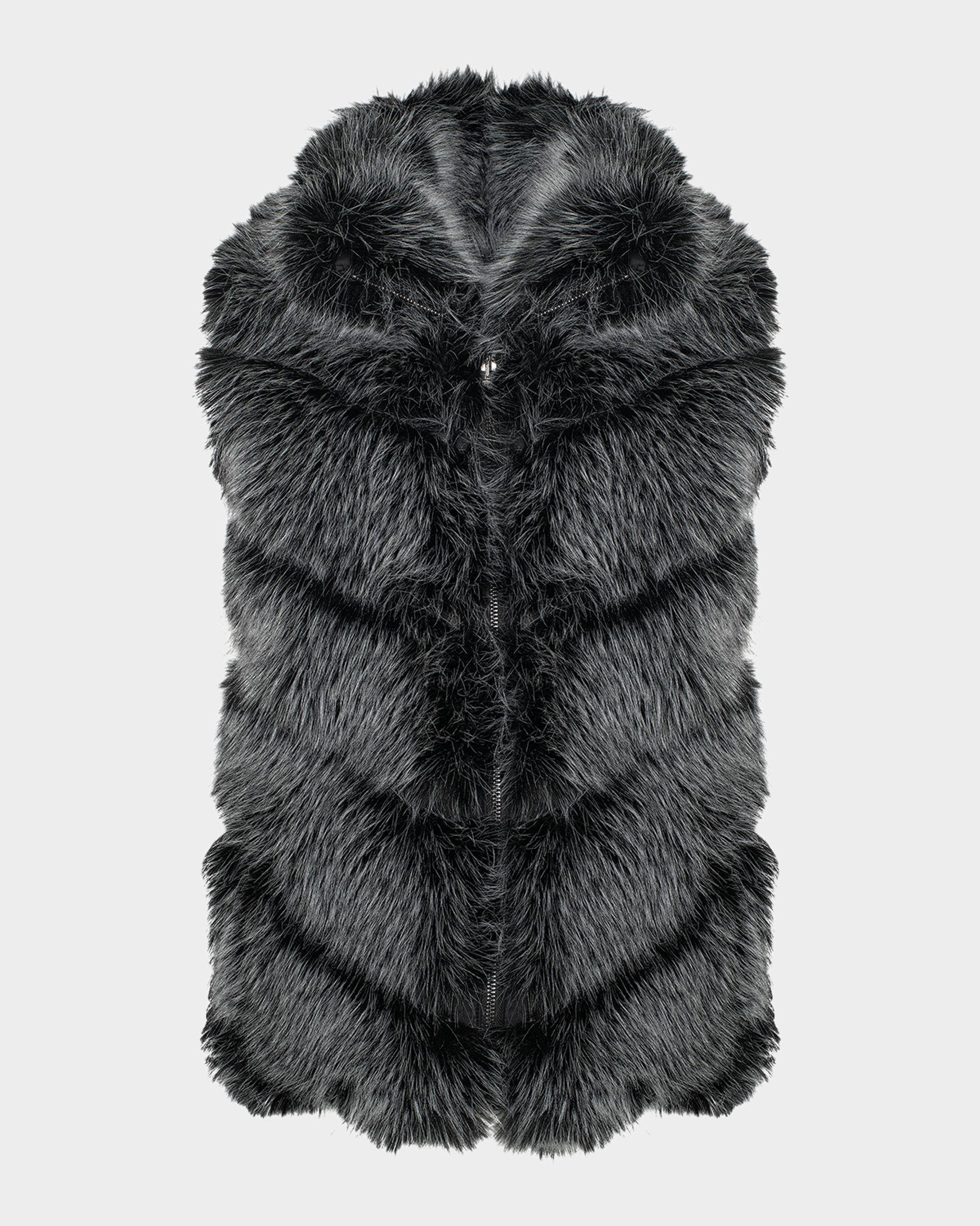 Lyla Grant Fur-Free Quilted Faux Fox Vest | Neiman Marcus