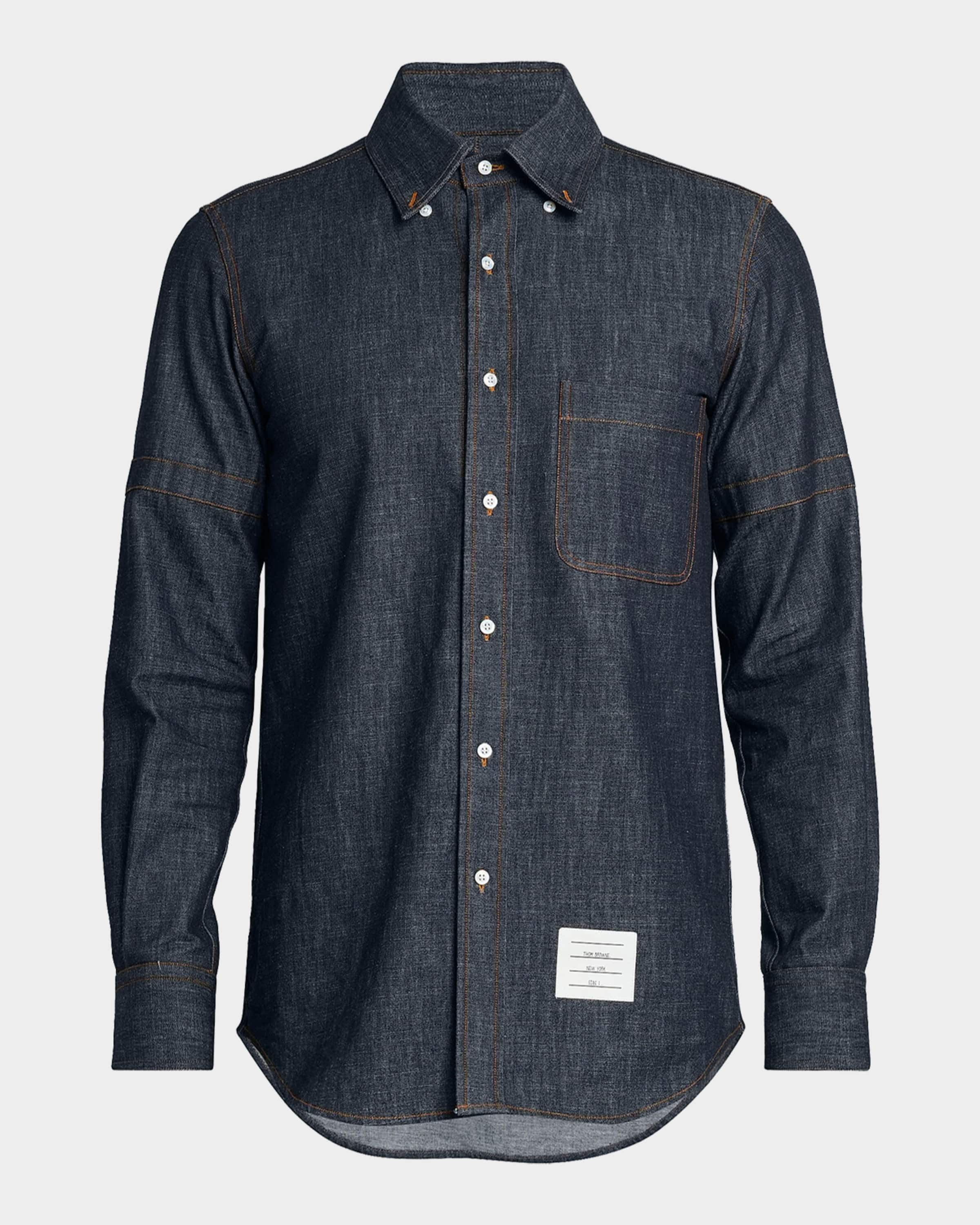 Thom Browne インディゴシャツ　サイズ1 Thom Browne Men's Selvedge Denim Button-Down Shirt | Neiman Marcus