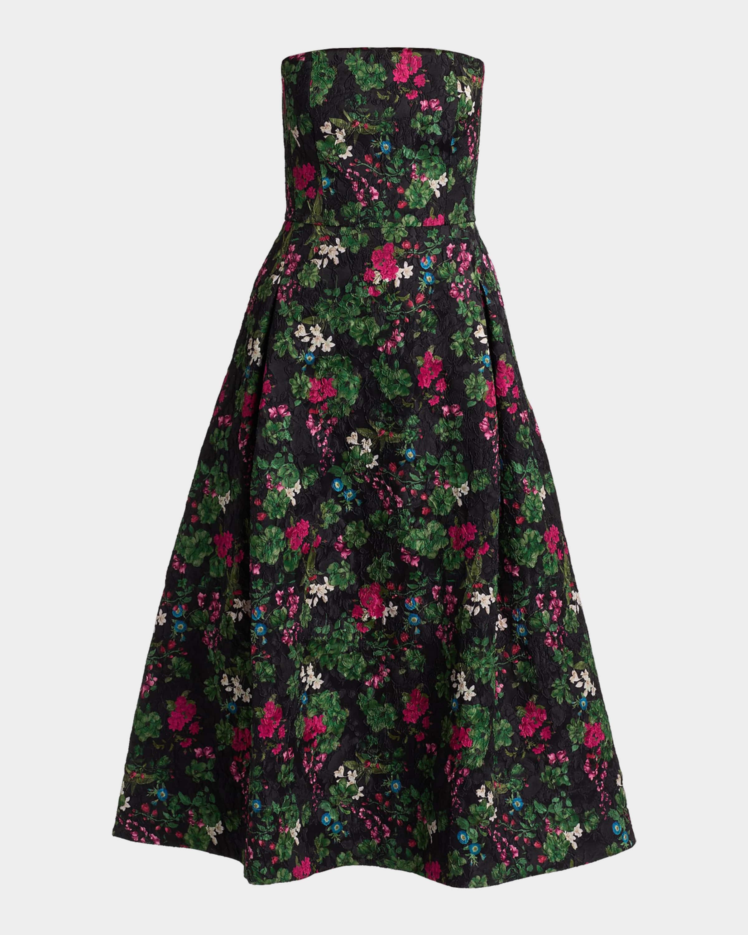SACHIN BABI Shay Floral Cloqure Midi-Dress | Neiman Marcus