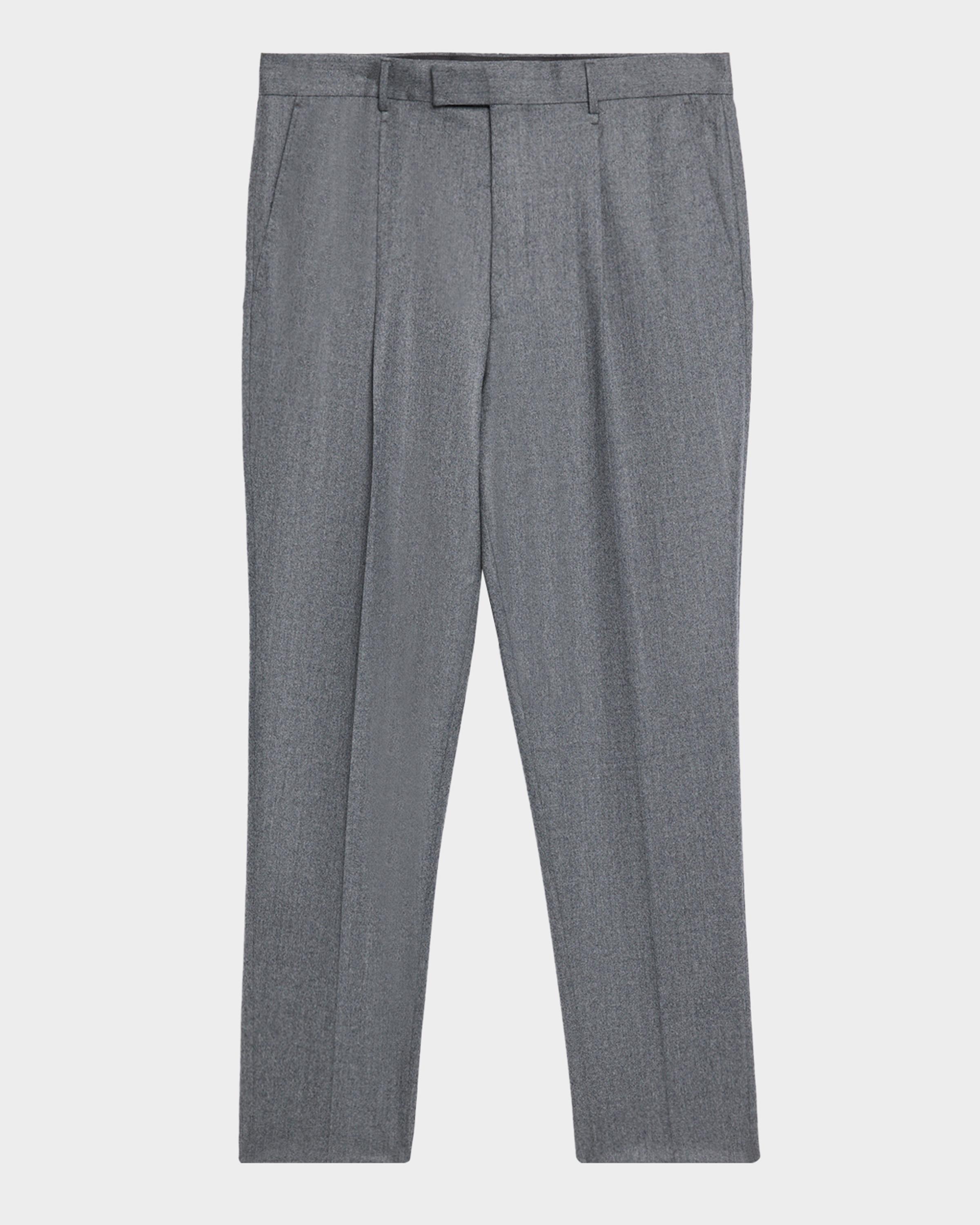 ZEGNA Men's Wool Flannel Pleated Tapered Fit Trousers | Neiman Marcus