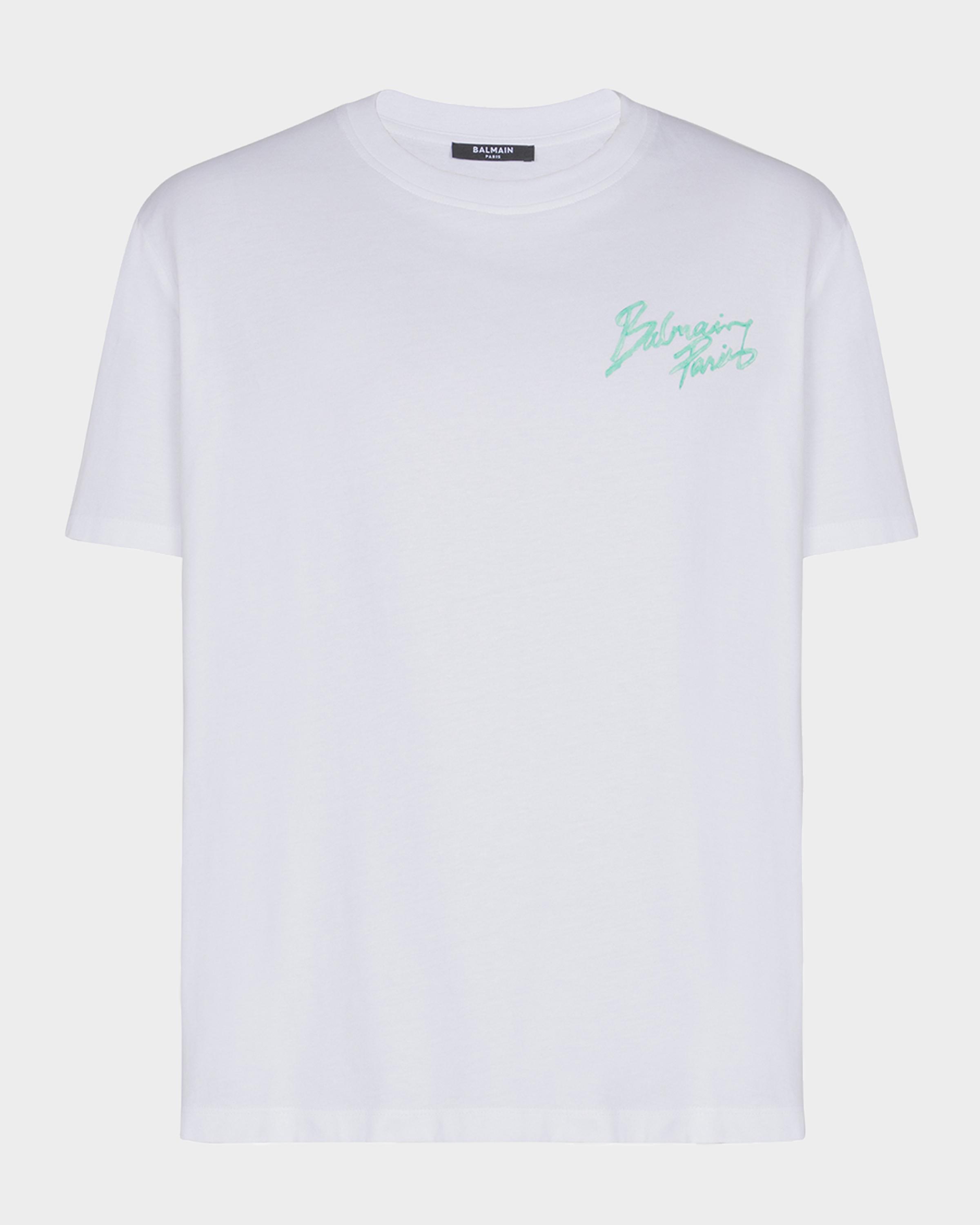 Balmain Men's Balmain Paris Logo Cotton T-Shirt | Neiman Marcus