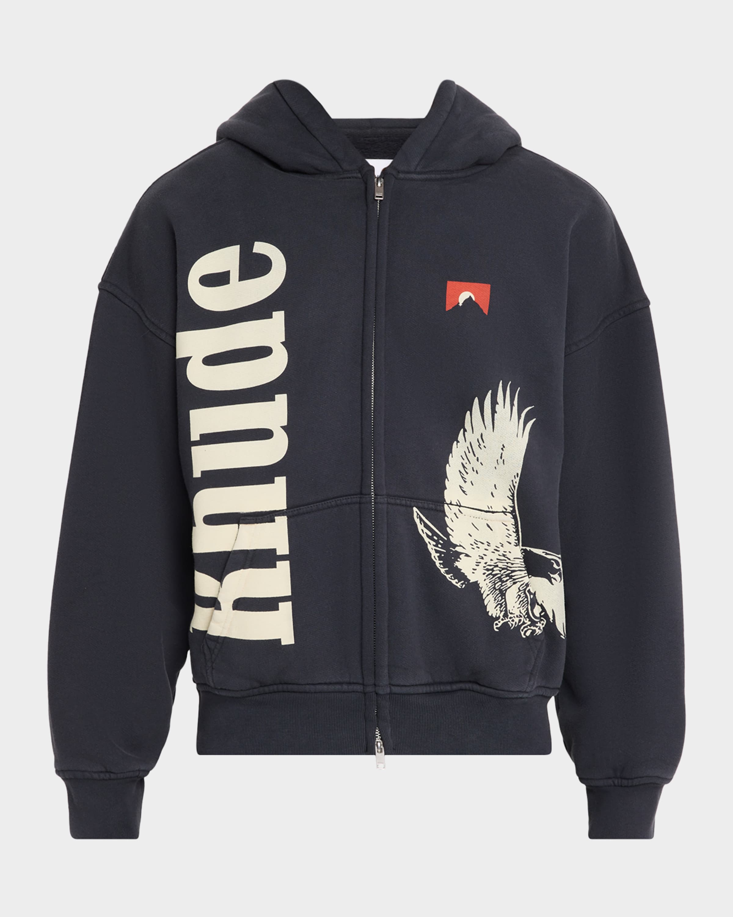 Rhude Men's Eagle Pass Cotton Full-Zip Hoodie | Neiman Marcus