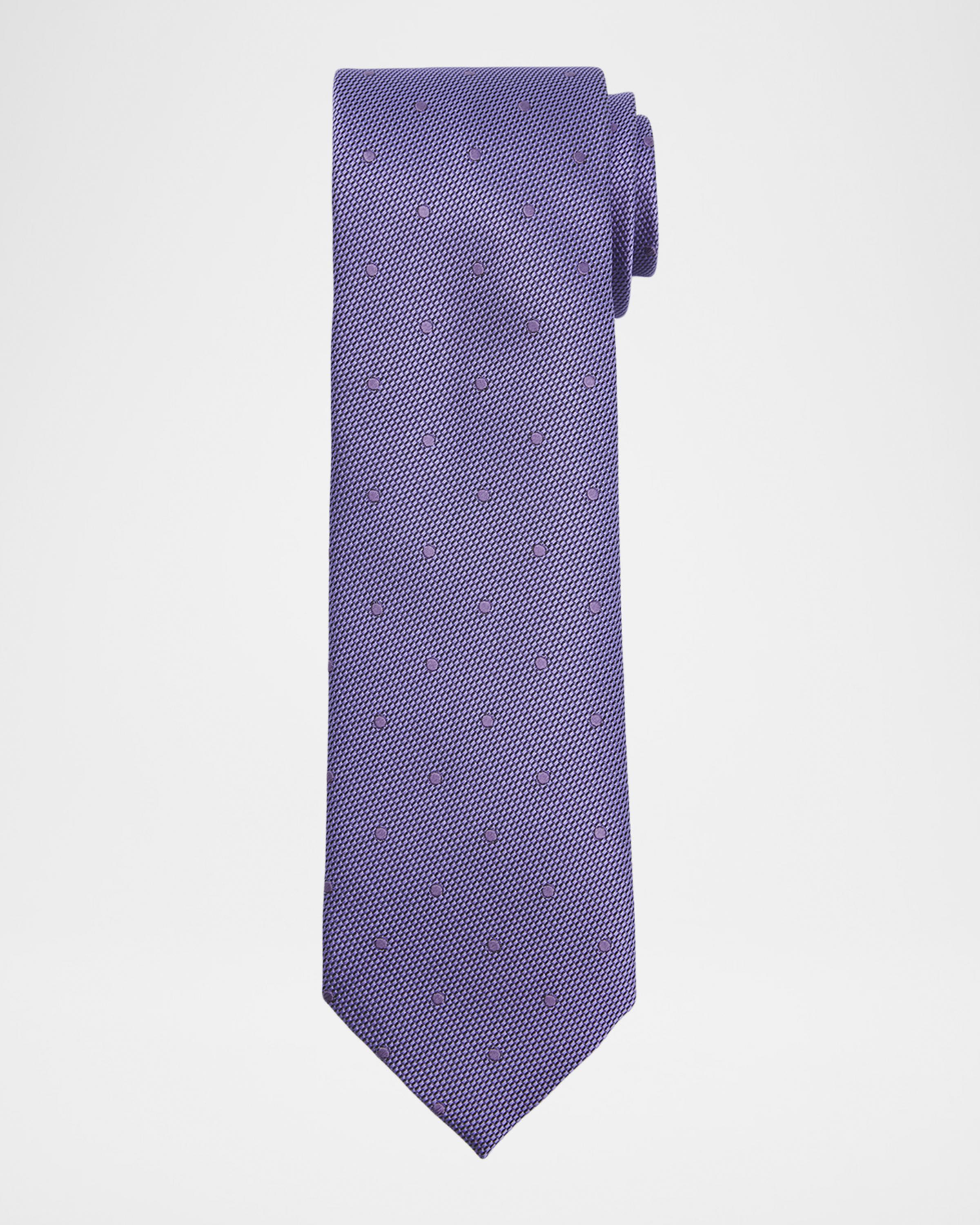 【新品】 TOM FORD SILK TIE PURPLE シルク ネクタイ TOM FORD Men's Contrast Polka-Dot Silk Tie | Neiman Marcus